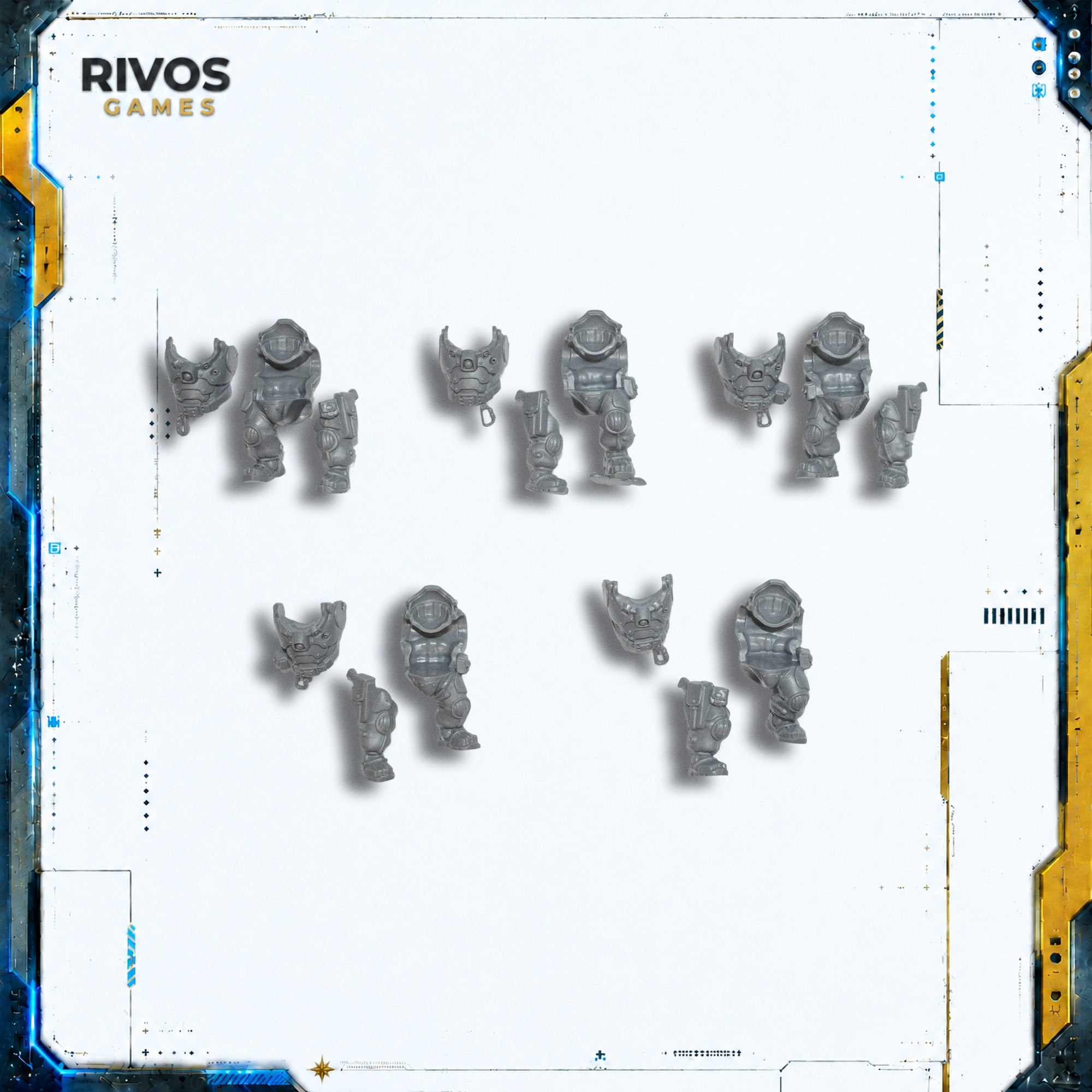 Warhammer 40K Leagues of Votann Hearthkyn Warriors Legs and Torso x 5 A - Bits (Bitz)