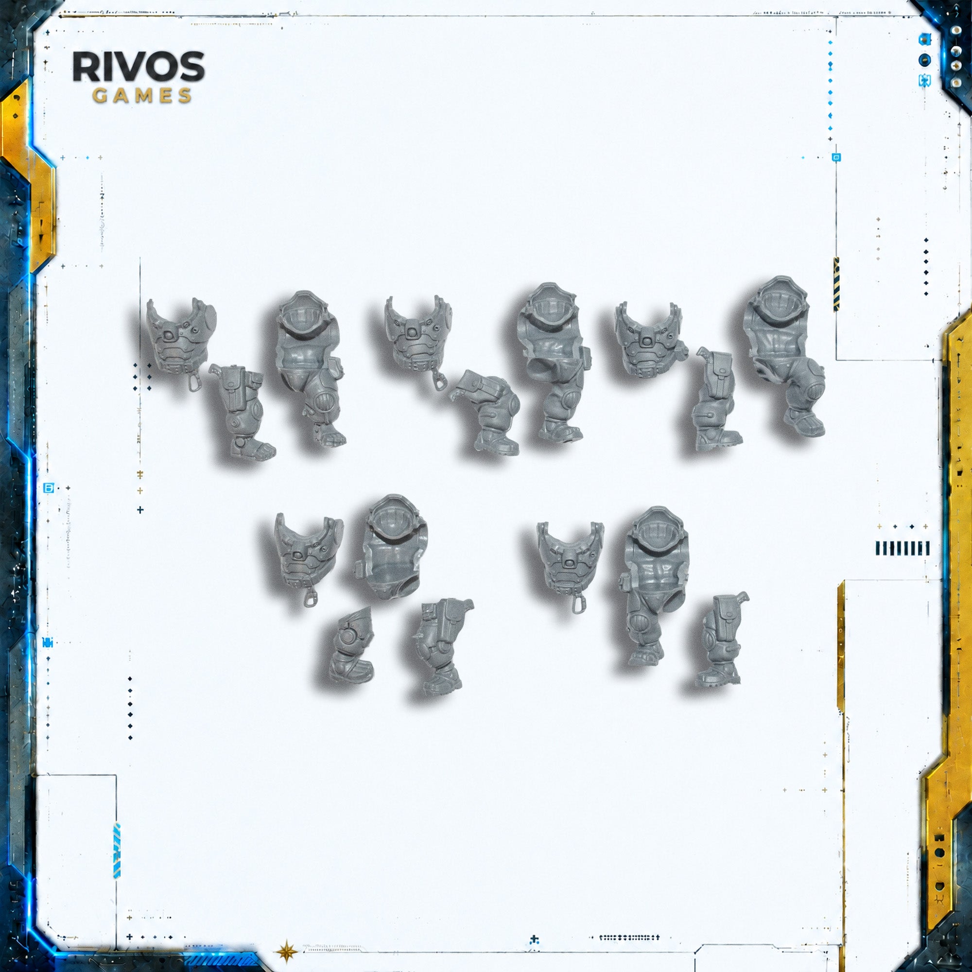 Warhammer 40K Leagues of Votann Hearthkyn Warriors Legs and Torso x 5 B - Bits (Bitz)