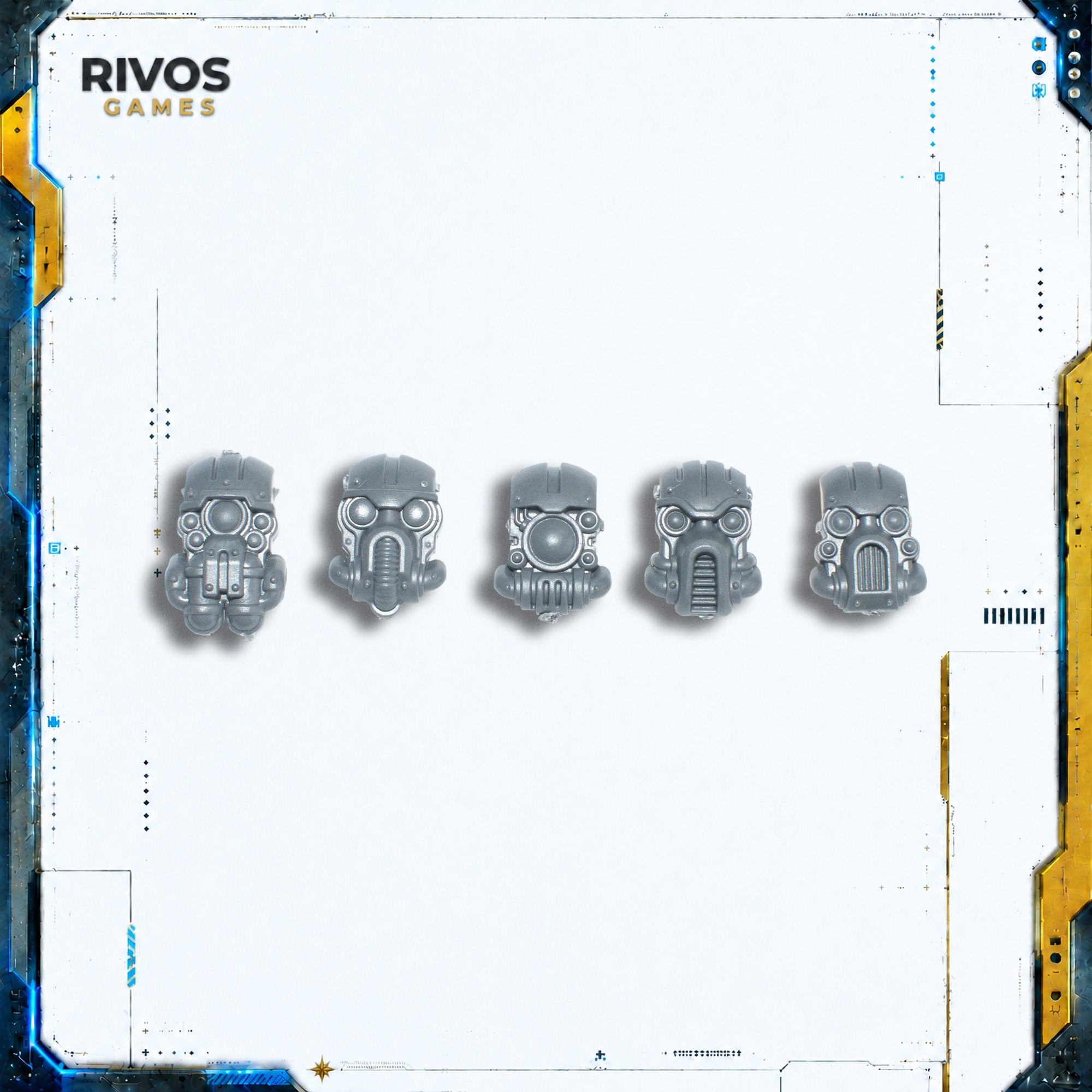Warhammer 40K Imperial Knights Knight Armigers Faceplate x 5 - Bits (Bitz)