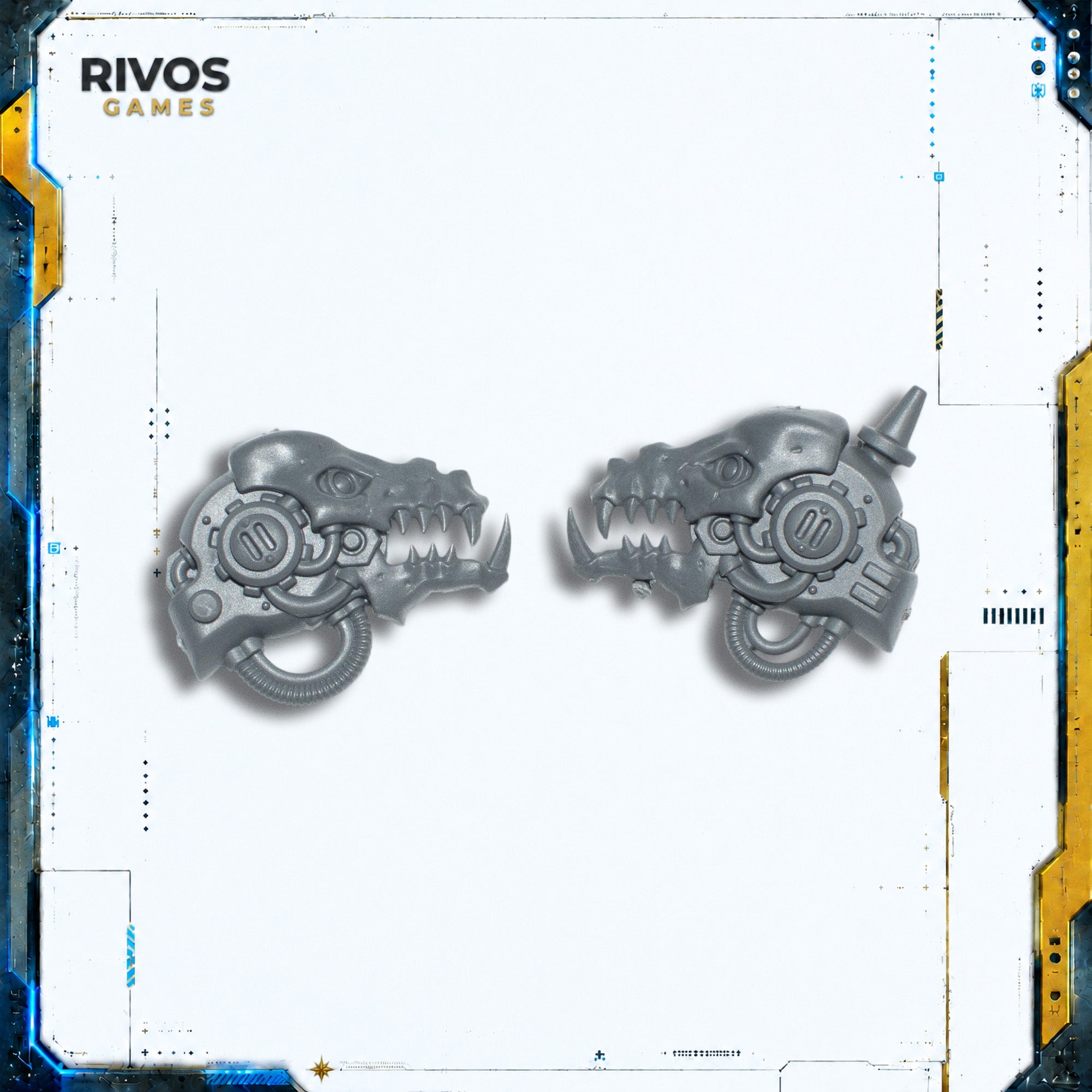 Warhammer 40K Chaos Knights War Dogs Head A - Bits (Bitz)