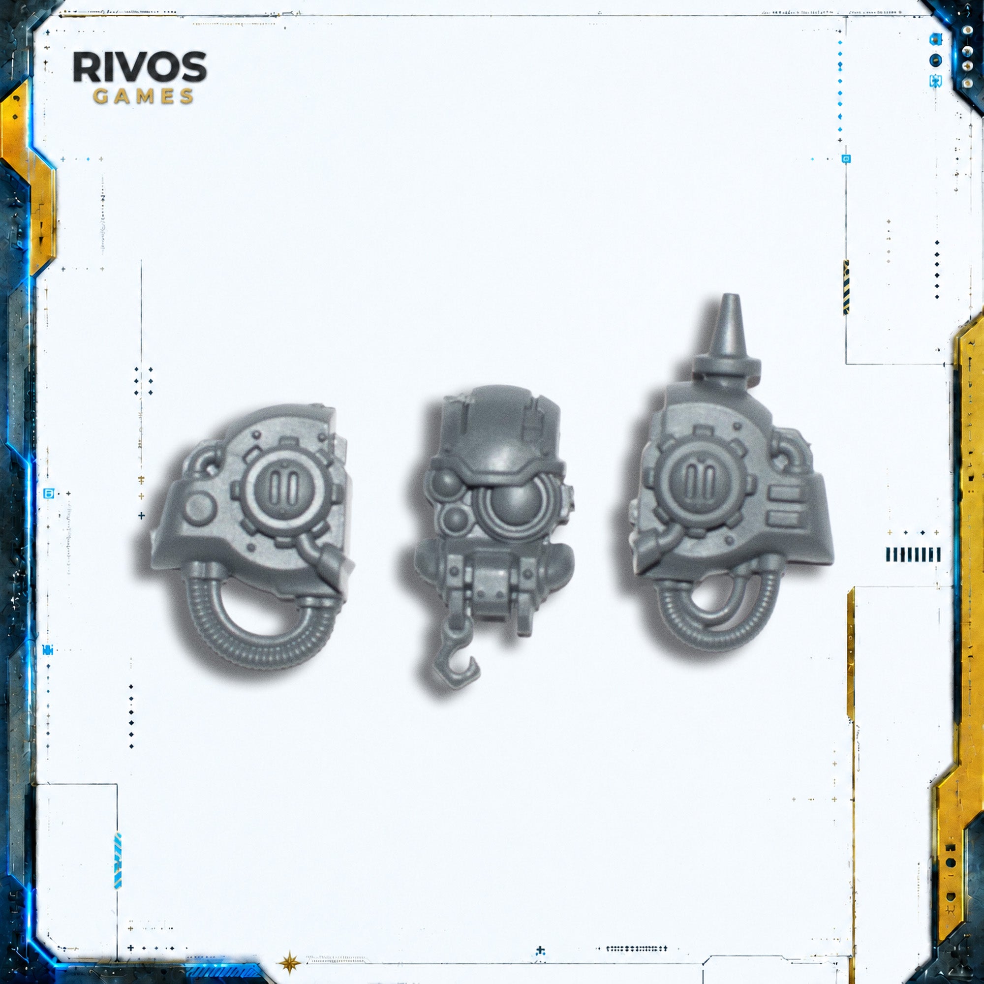 Warhammer 40K Chaos Knights War Dogs Head C - Bits (Bitz)