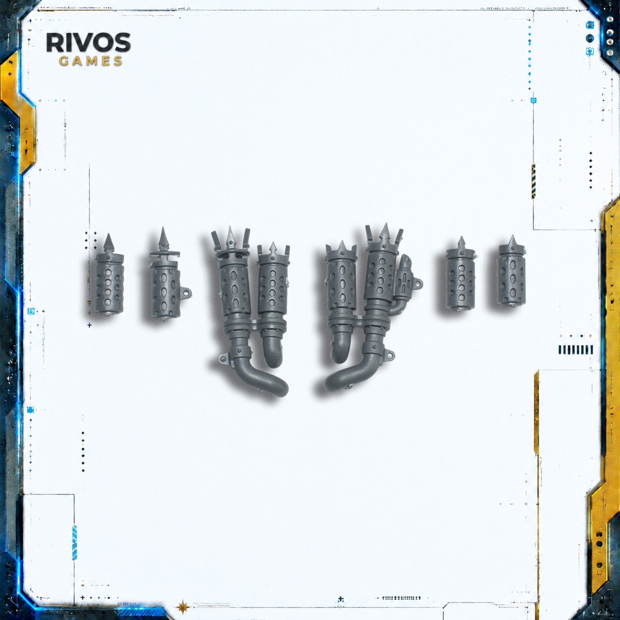 Warhammer 40K Chaos Knights War Dogs Exhausts - Bits (Bitz)