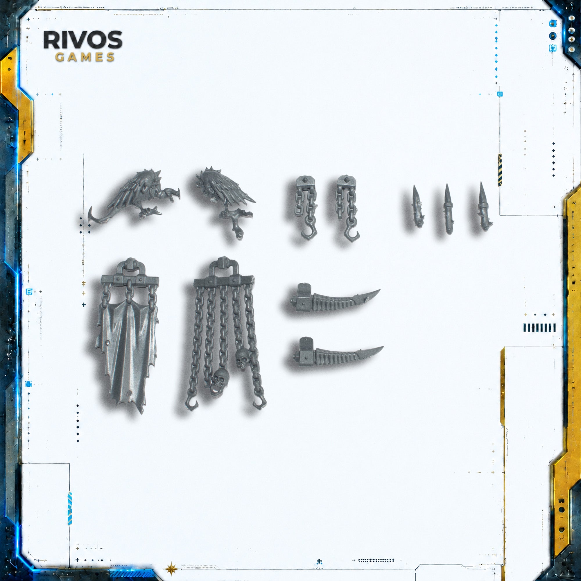 Warhammer 40K Chaos Knights War Dogs Accessories - Bits (Bitz)
