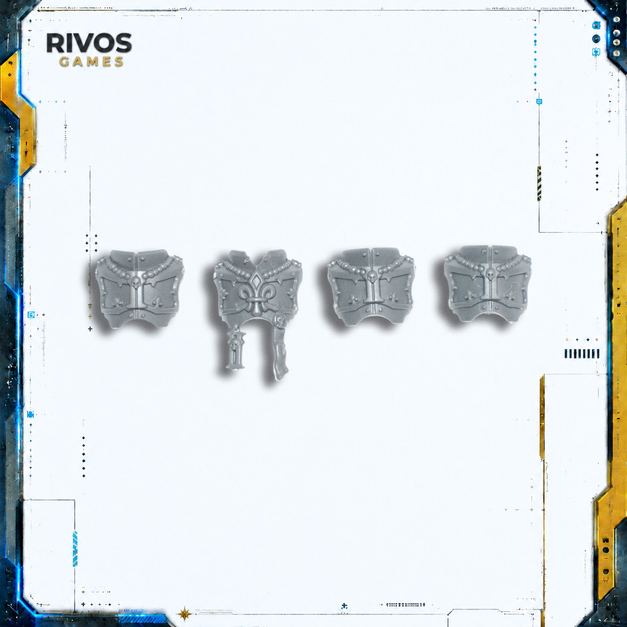 Warhammer 40K Adepta Sororitas Paragon Warsuits Pilot Front Torso x 4 - Bits (Bitz)