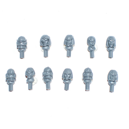 Warhammer 40K Adepta Sororitas Paragon Warsuits Heads x 11 Bits Bitz