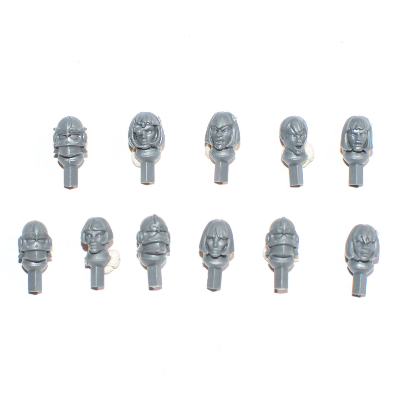 Adepta Sororitas Paragon Warsuits Heads x 11 - Warhammer - Spare Part