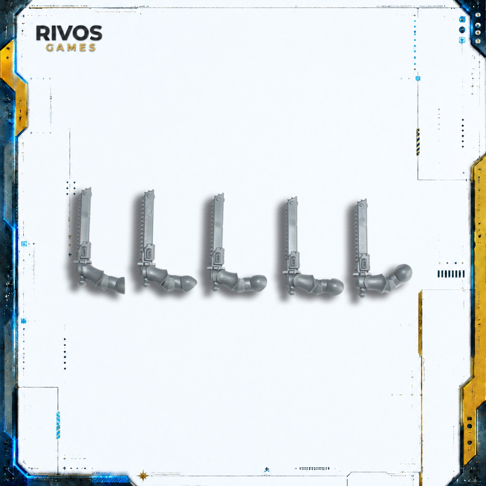 Warhammer 40K Space Marines Assault Intercessors Astartes Chainsword x 5 - Bits (Bitz)