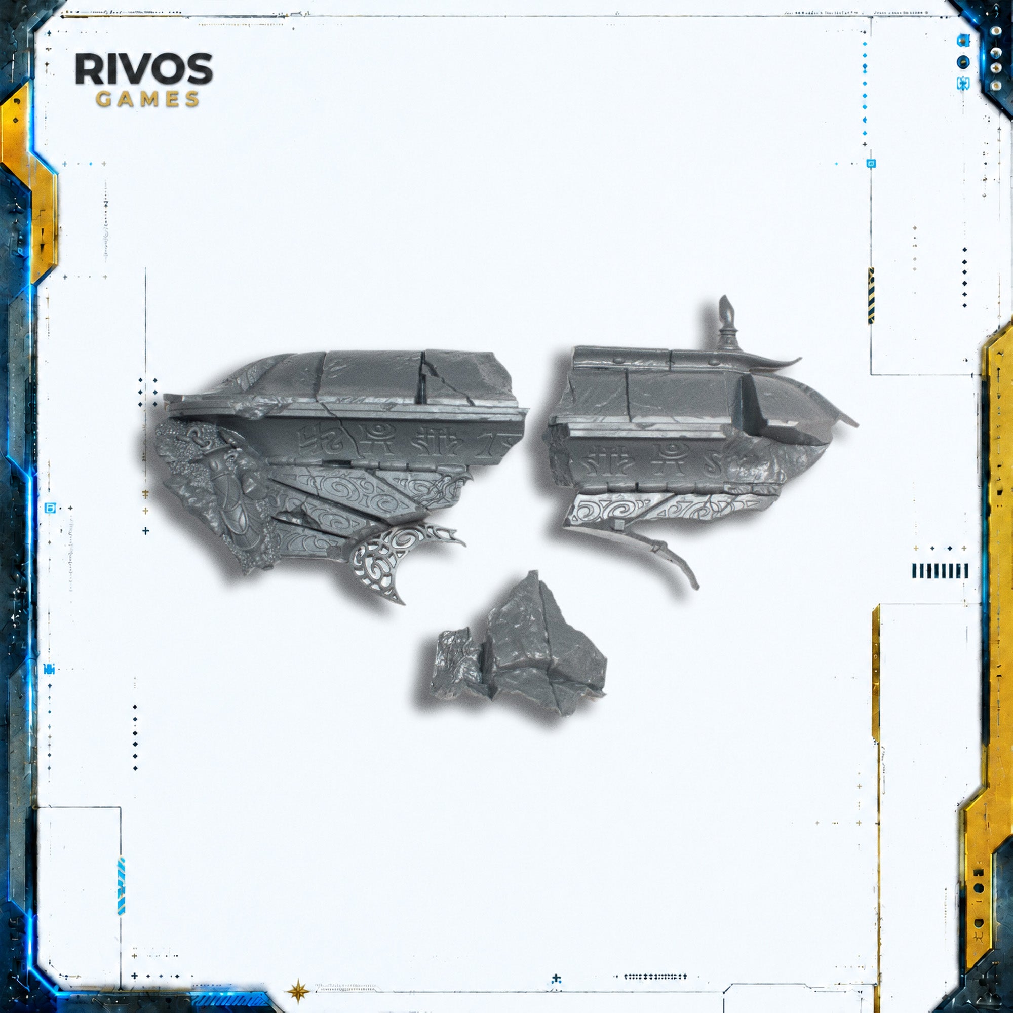 Warhammer Lumineth Archmage Teclis Scenic Base Ruins B - Bits (Bitz)