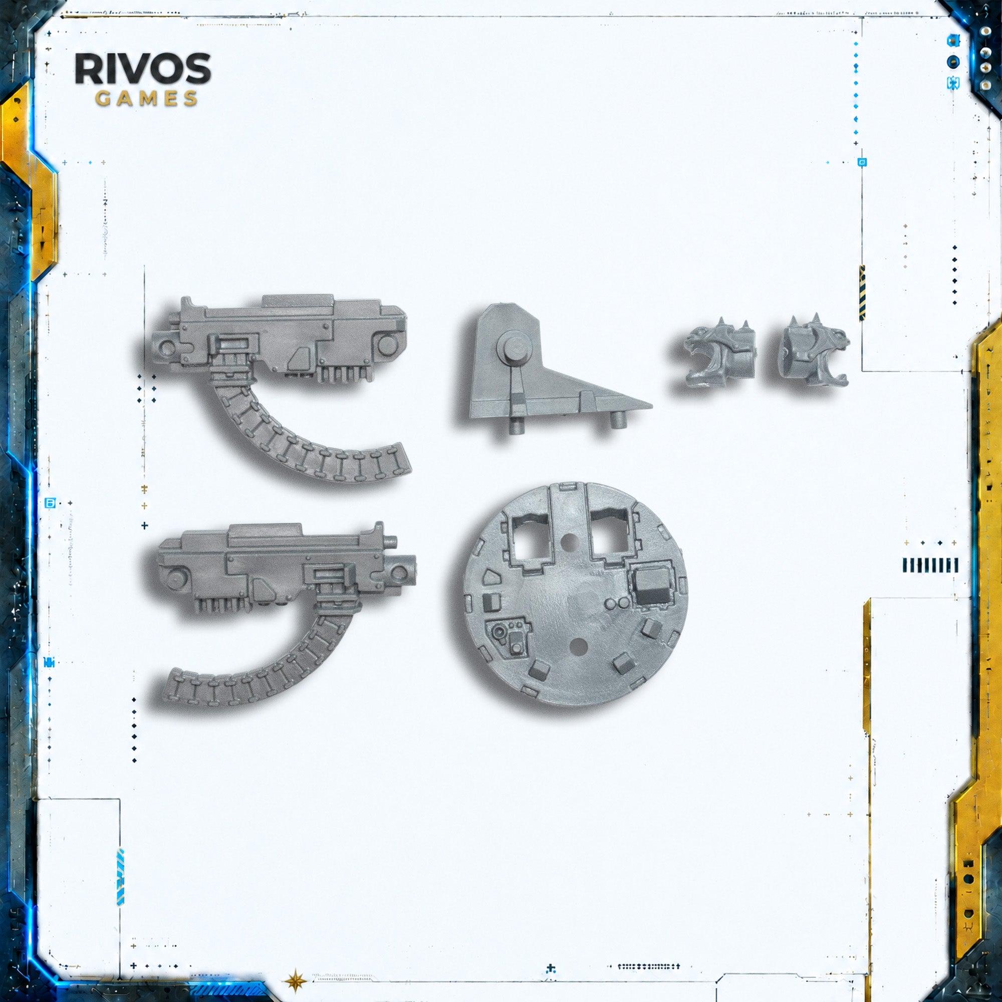 Warhammer 40K Chaos Space Marines Land Raider Twinlinked Heavy Bolters - Bits (Bitz)