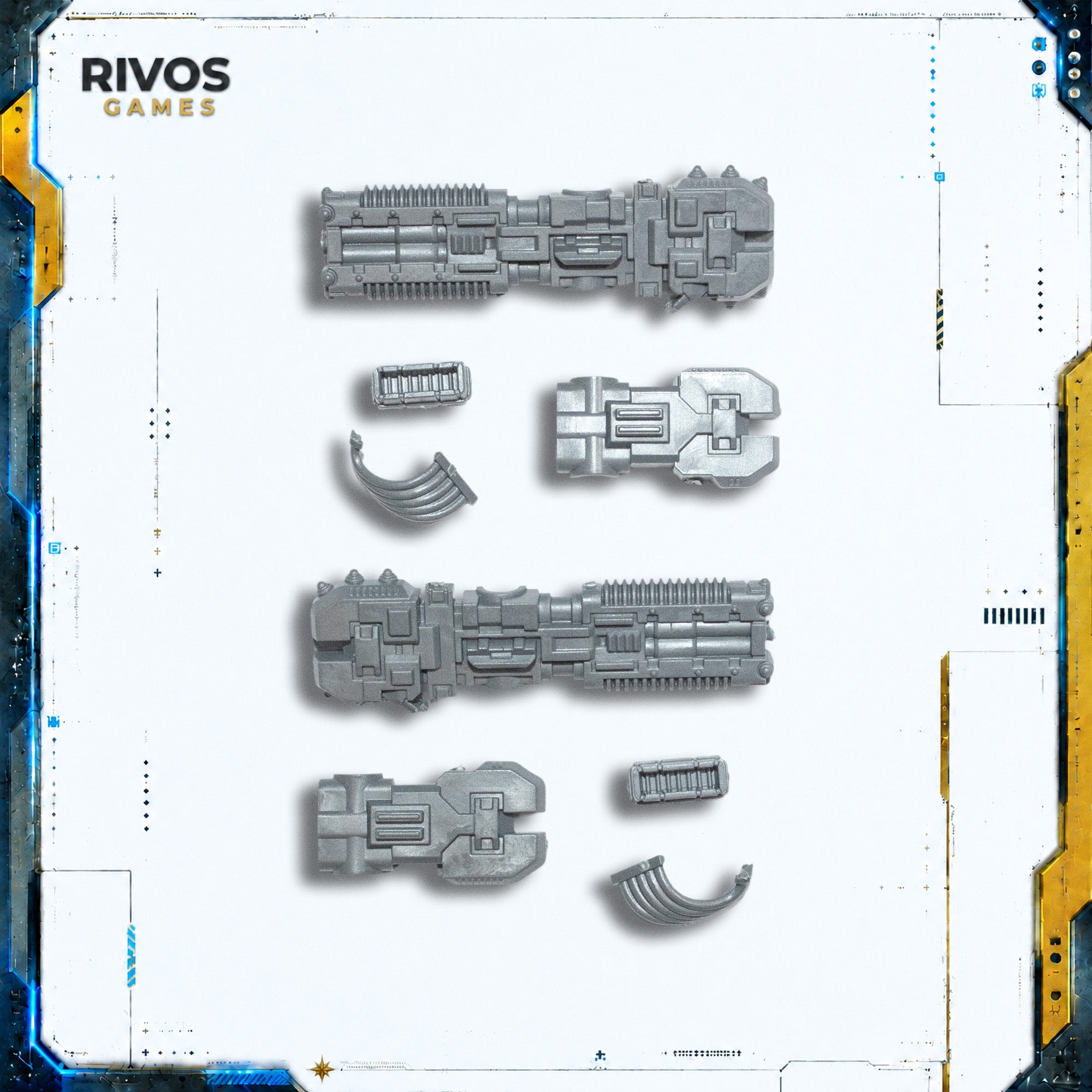 Horus Heresy Space Marines Sicaran Battle Tank Volkite Culverin x 2 - Bits (Bitz)
