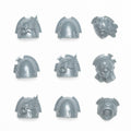 Emperors Children Flawless Blades Shoulder Pads x 9 - Warhammer - Conversion Part