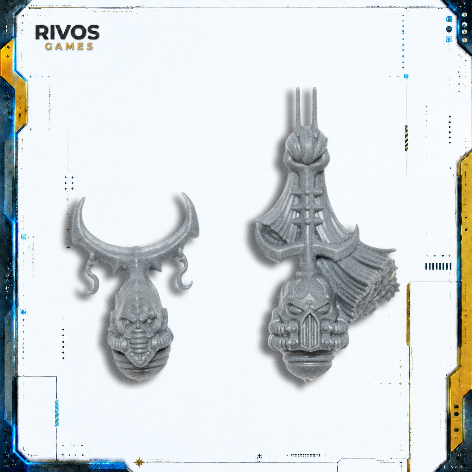 Warhammer 40K Emperors Children Lord Exultant Heads - Bits (Bitz)