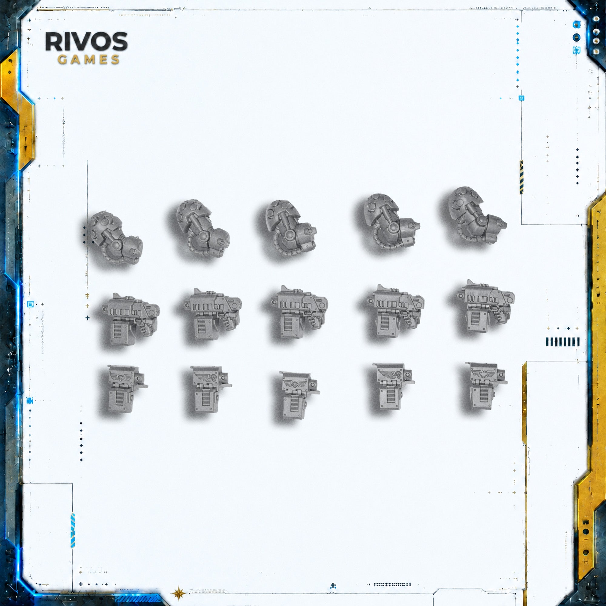 Warhammer 40K Space Marines Terminator Squad Storm Bolter x 5 - Bits (Bitz)