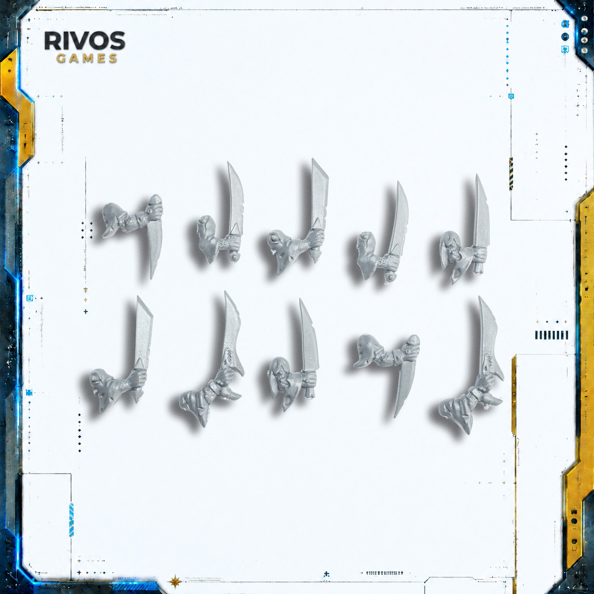 Warhammer Skaven Plague Monks Foetid Blade x 10 A - Bits (Bitz)