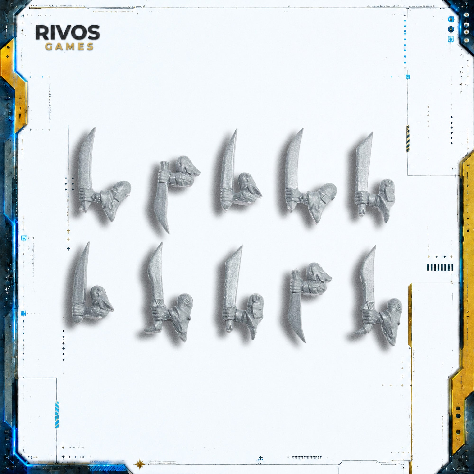 Warhammer Skaven Plague Monks Foetid Blade x 10 B - Bits (Bitz)