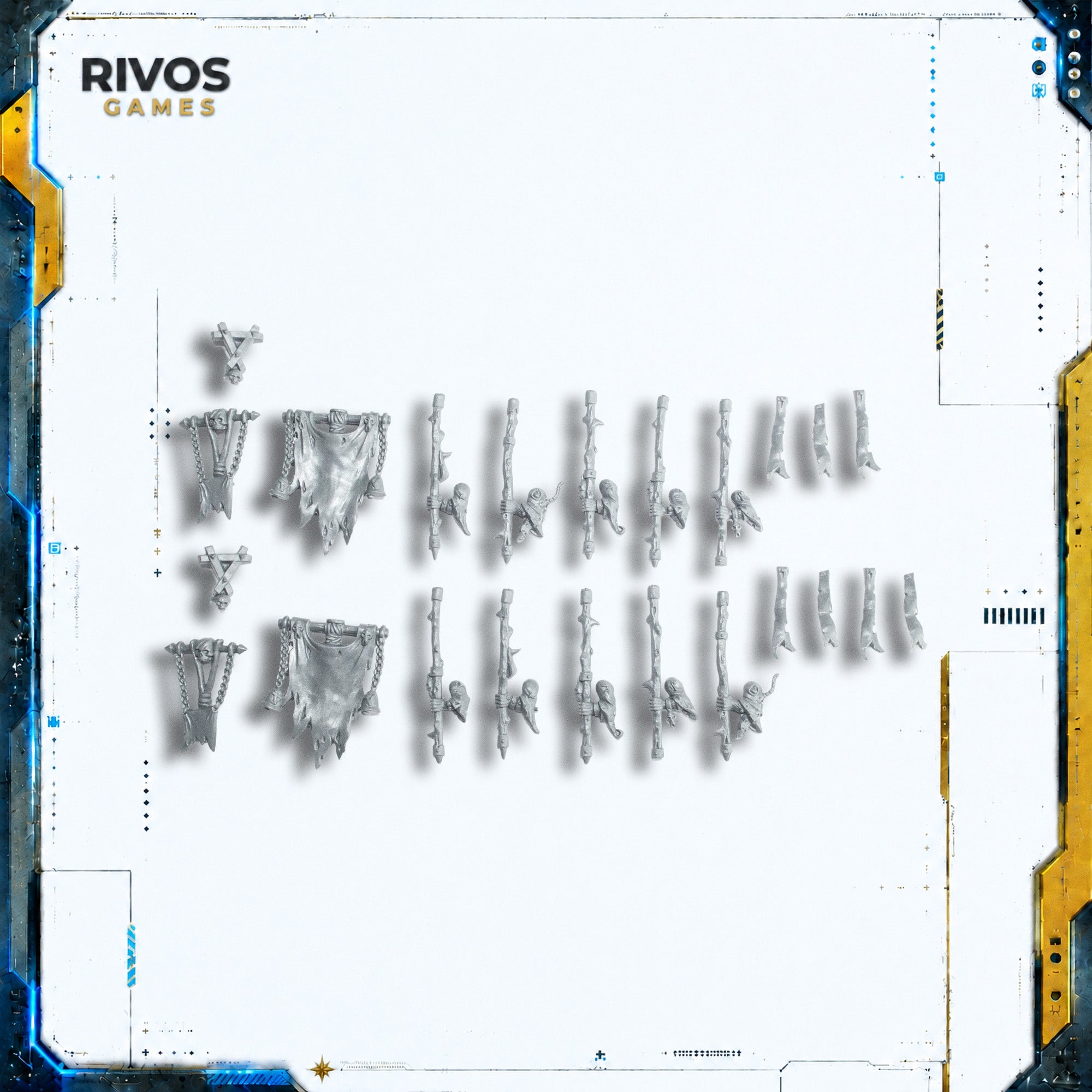 Warhammer Skaven Plague Monks Woe Stave x 10 - Bits (Bitz)