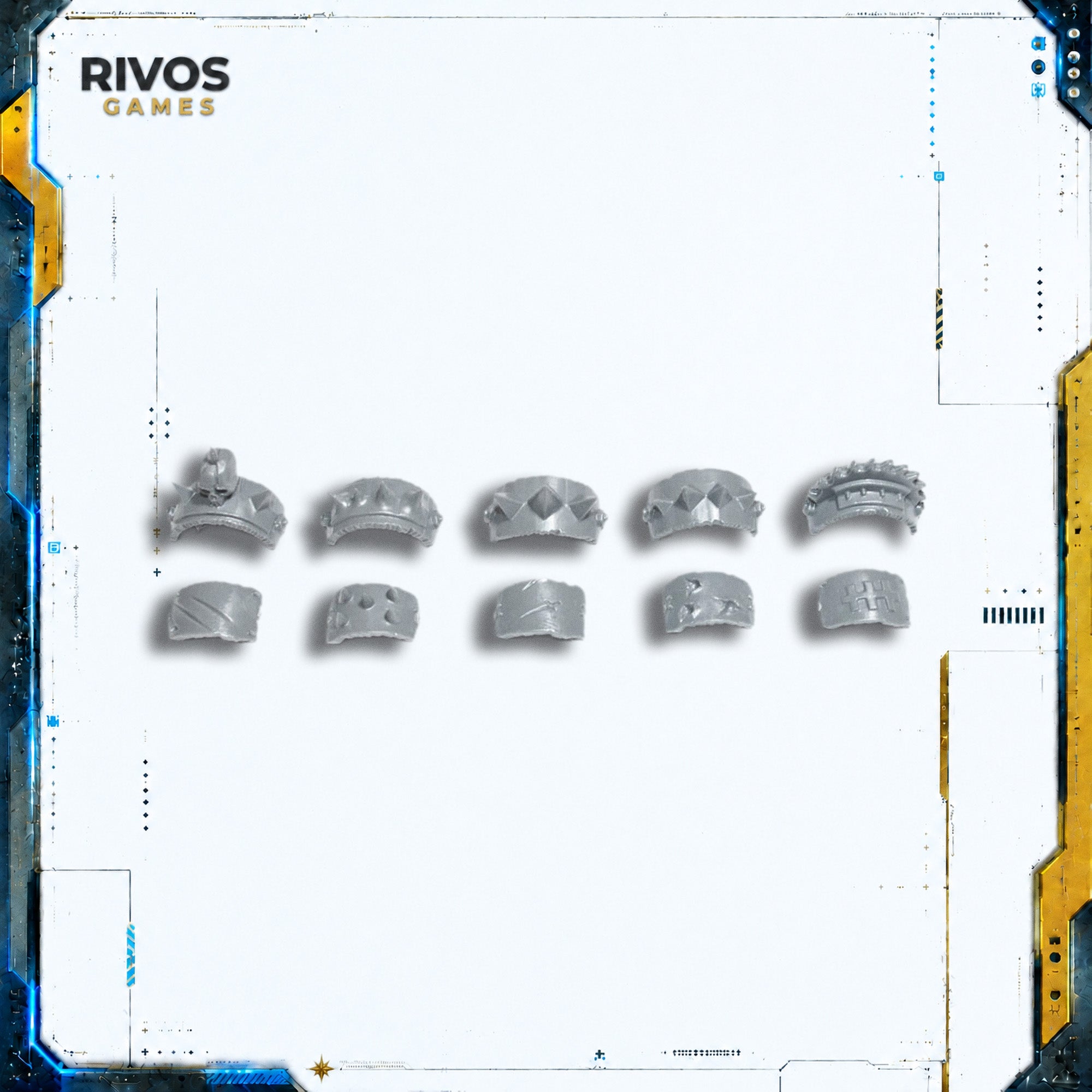 Warhammer 40K Orks Ork Nobz Shoulder Pads x 10 B - Bits (Bitz)