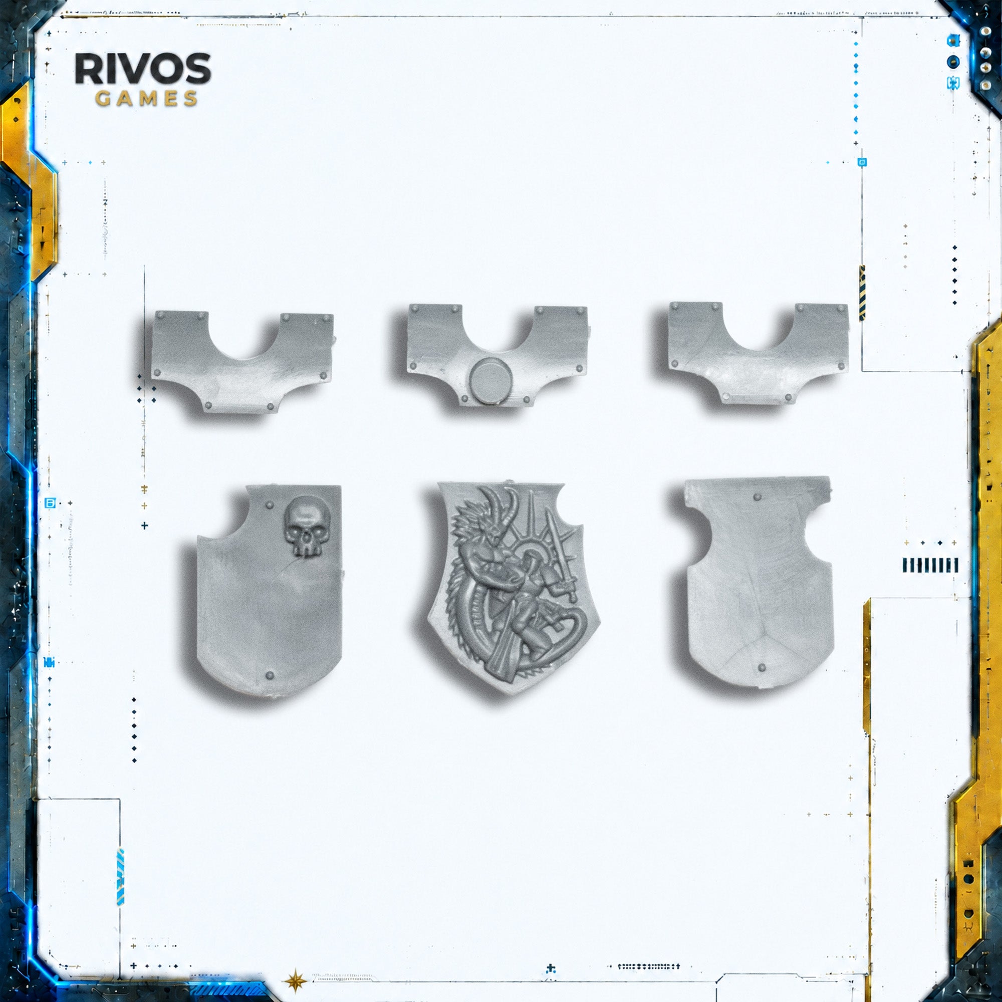 Warhammer 40K Grey Knights Nemesis Dreadknight Shields - Bits (Bitz)