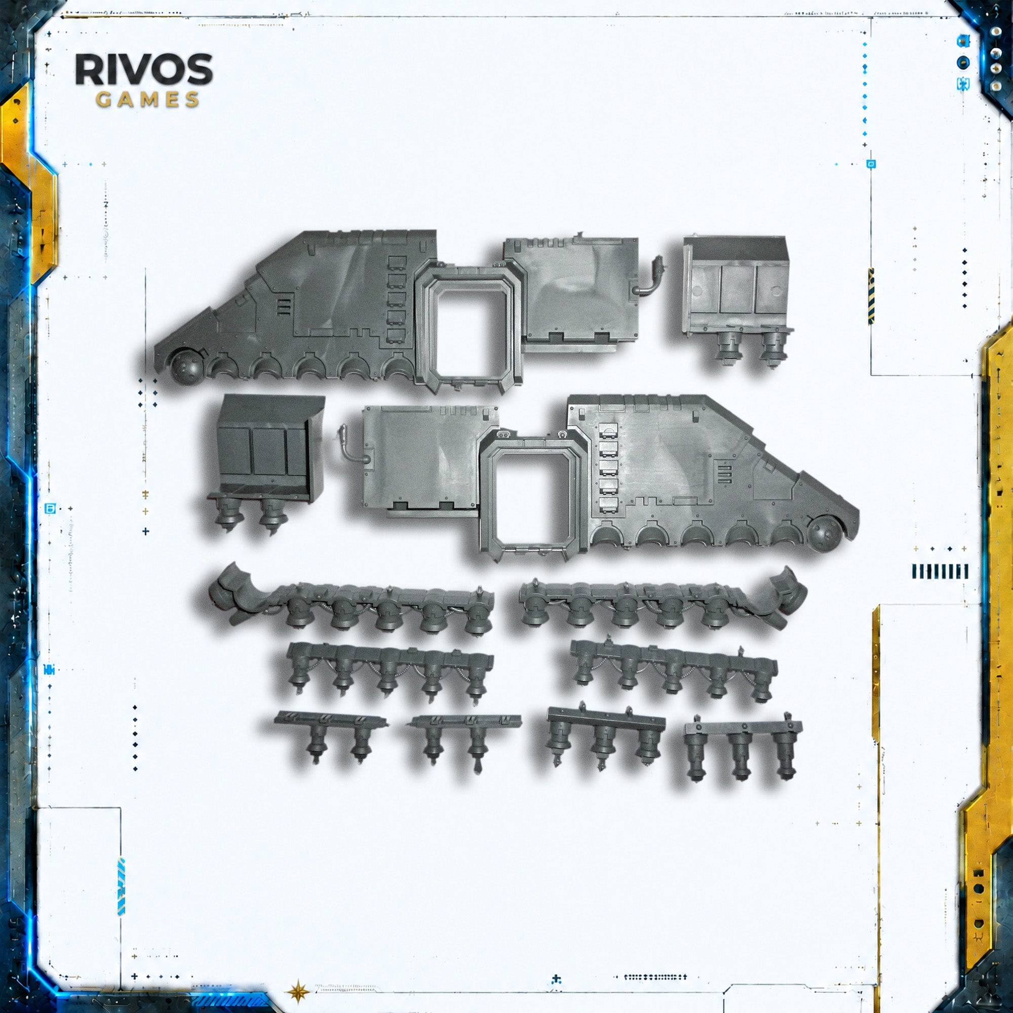 Warhammer 40K Space Marines Primaris Repulsor Hull Sides - Bits (Bitz)