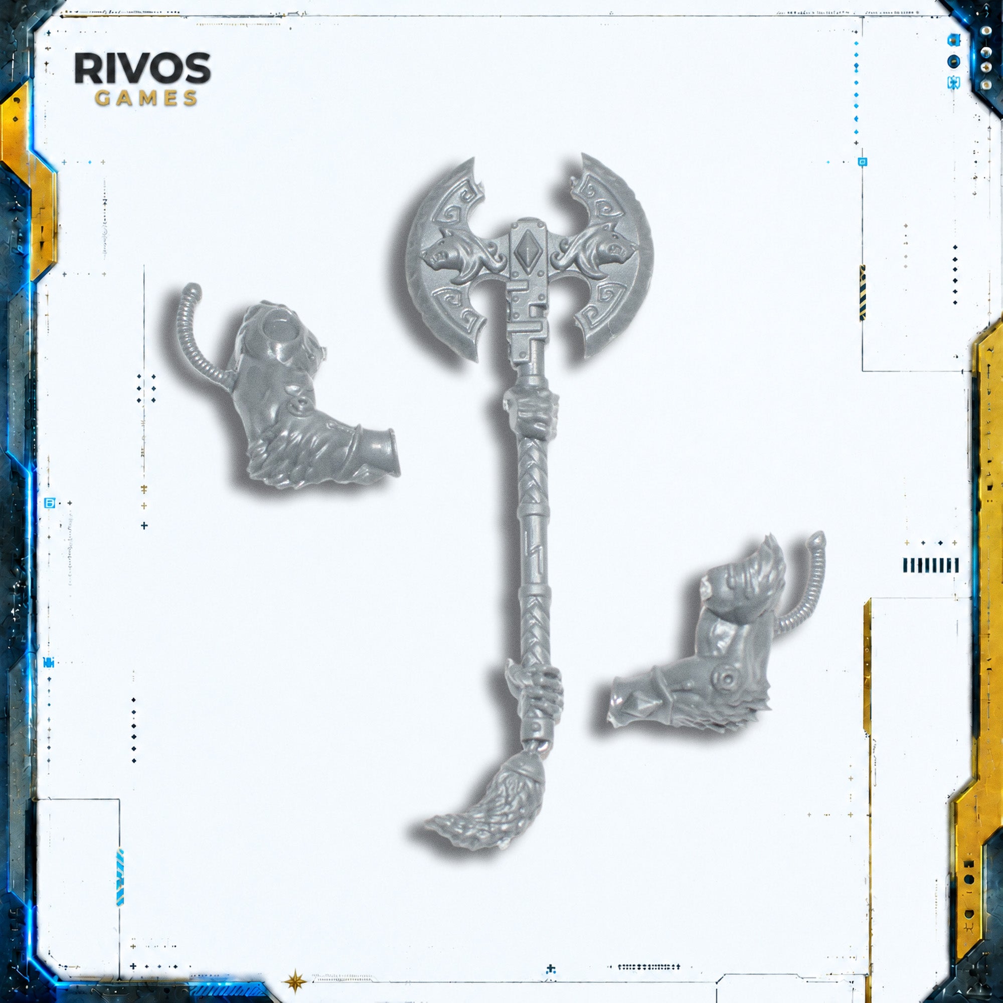 Warhammer 40K Space Wolves Wulfen Great Frost Axe C - Bits (Bitz)