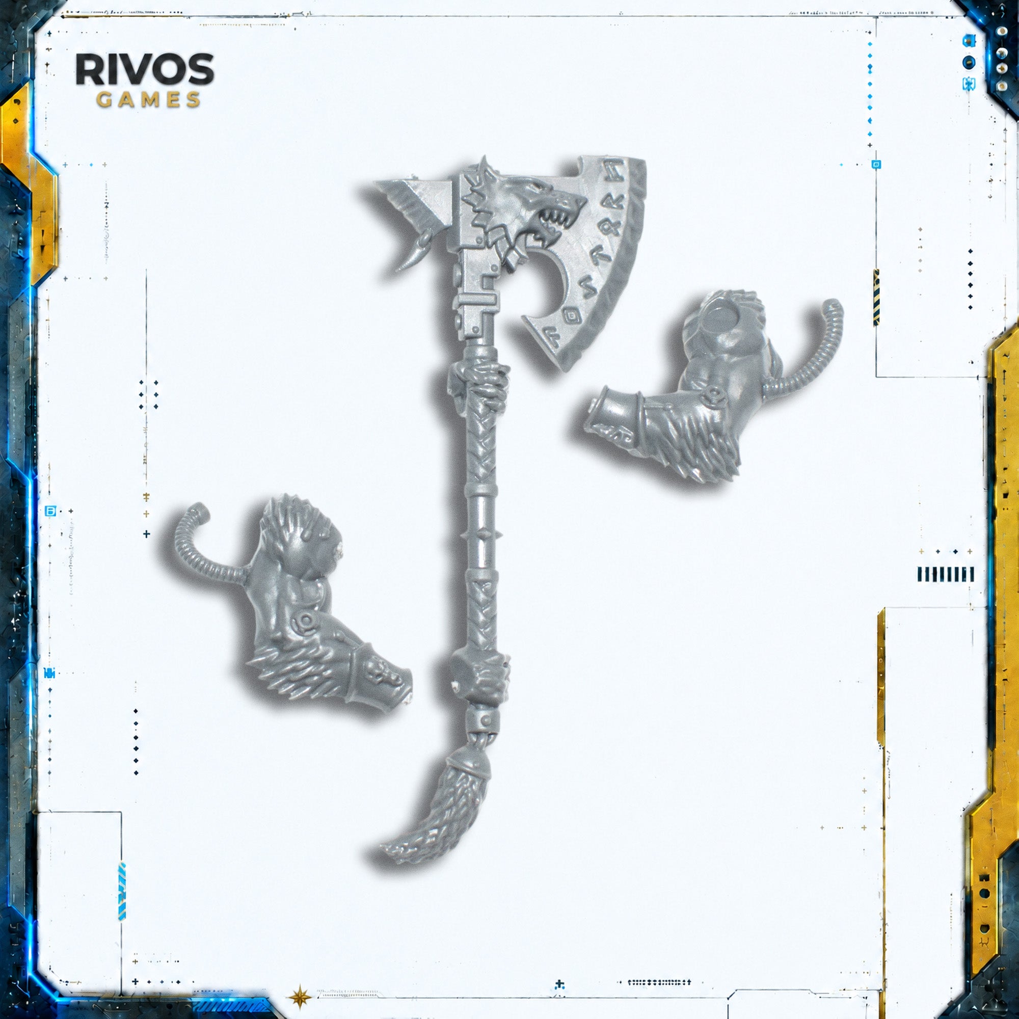 Warhammer 40K Space Wolves Wulfen Great Frost Axe E - Bits (Bitz)