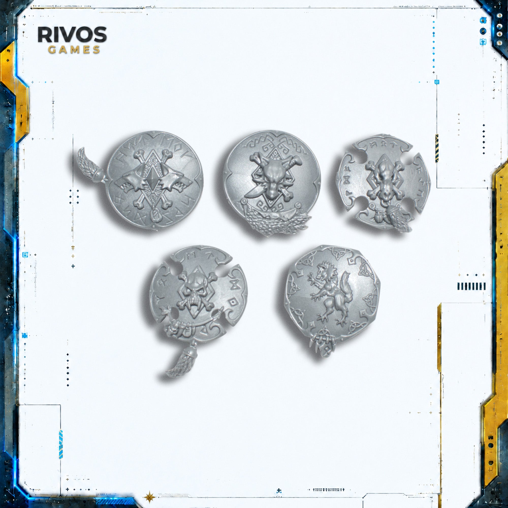 Warhammer 40K Space Wolves Wulfen Storm Shield x 5 - Bits (Bitz)