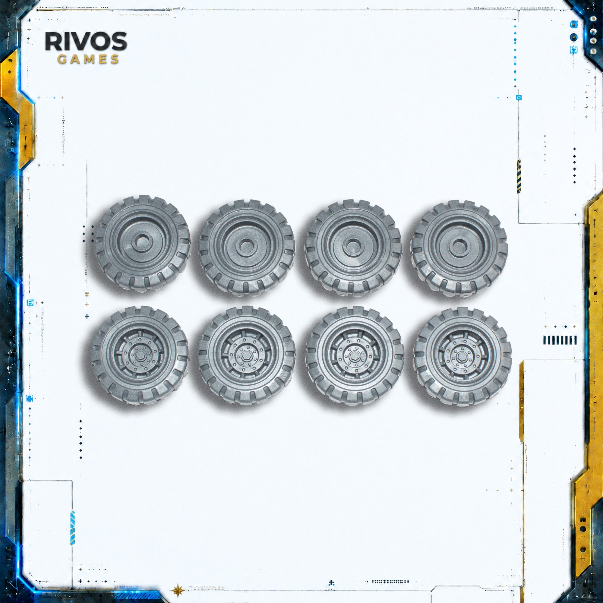 Warhammer 40K Genestealer Cults Goliath Wheels x 4 - Bits (Bitz)