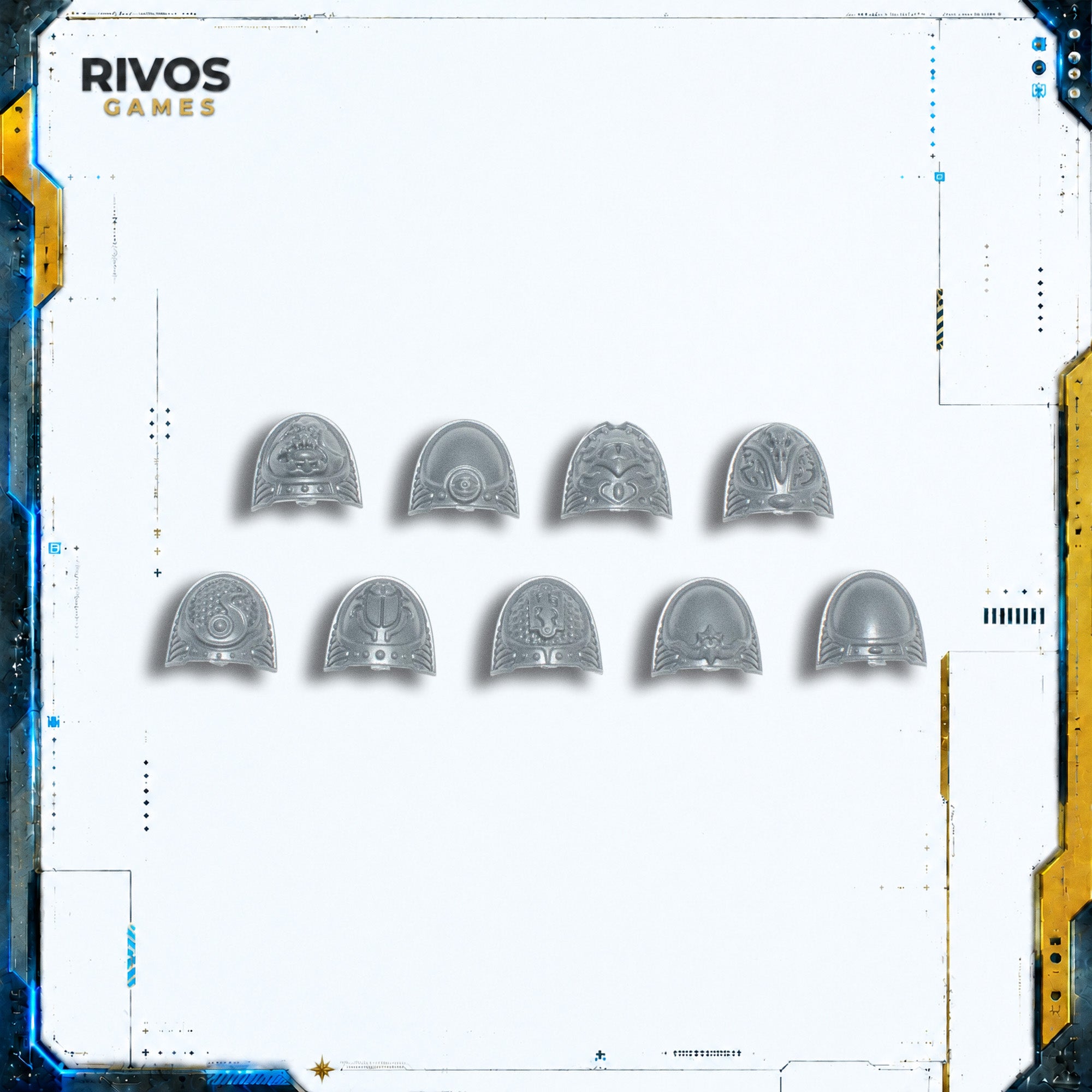 Warhammer 40K Thousand Sons Exalted Sorcerers Shoulder Pads x 9 - Bits (Bitz)