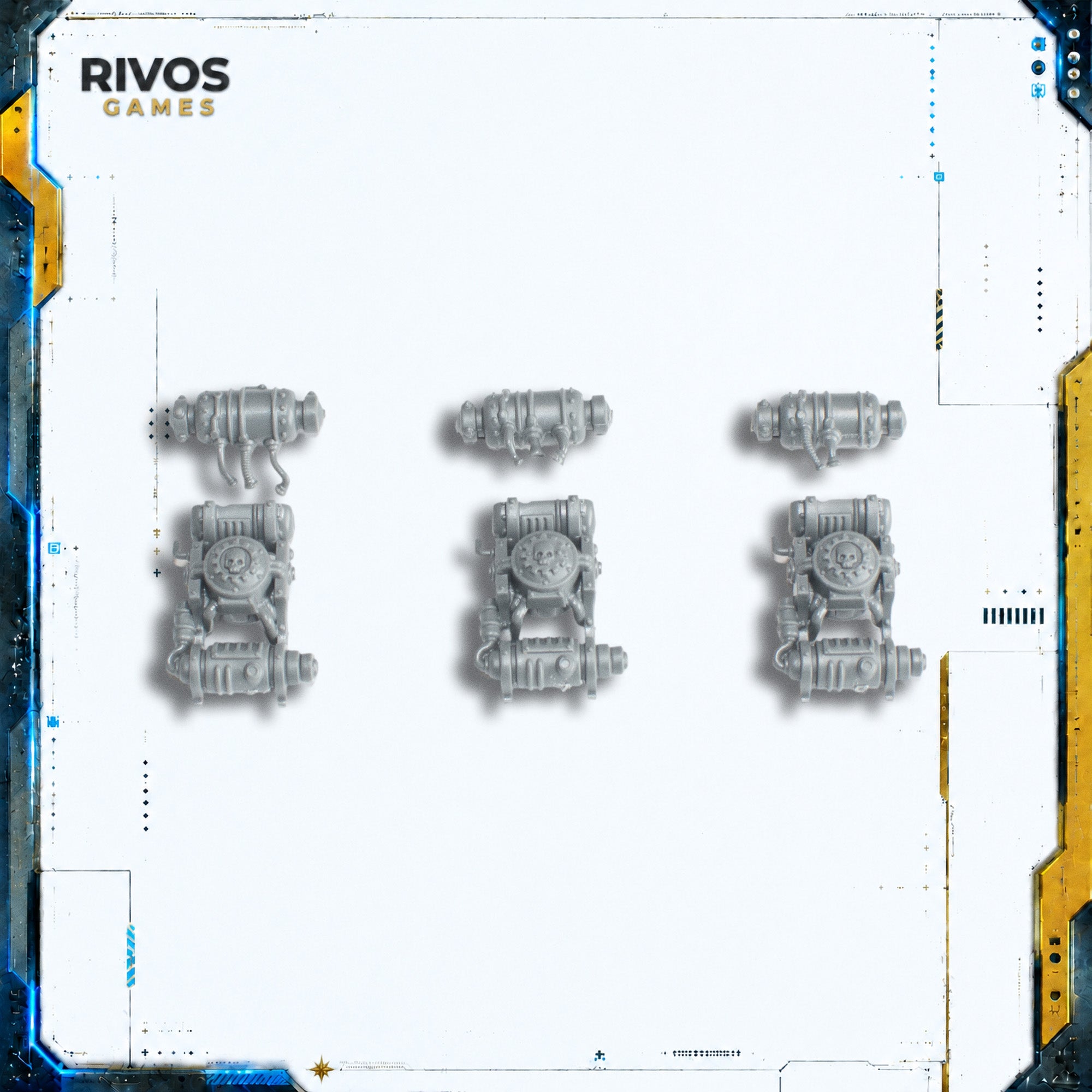 Warhammer 40K Adeptus Mechanicus Kataphron Backpacks x3 - Bits (Bitz)