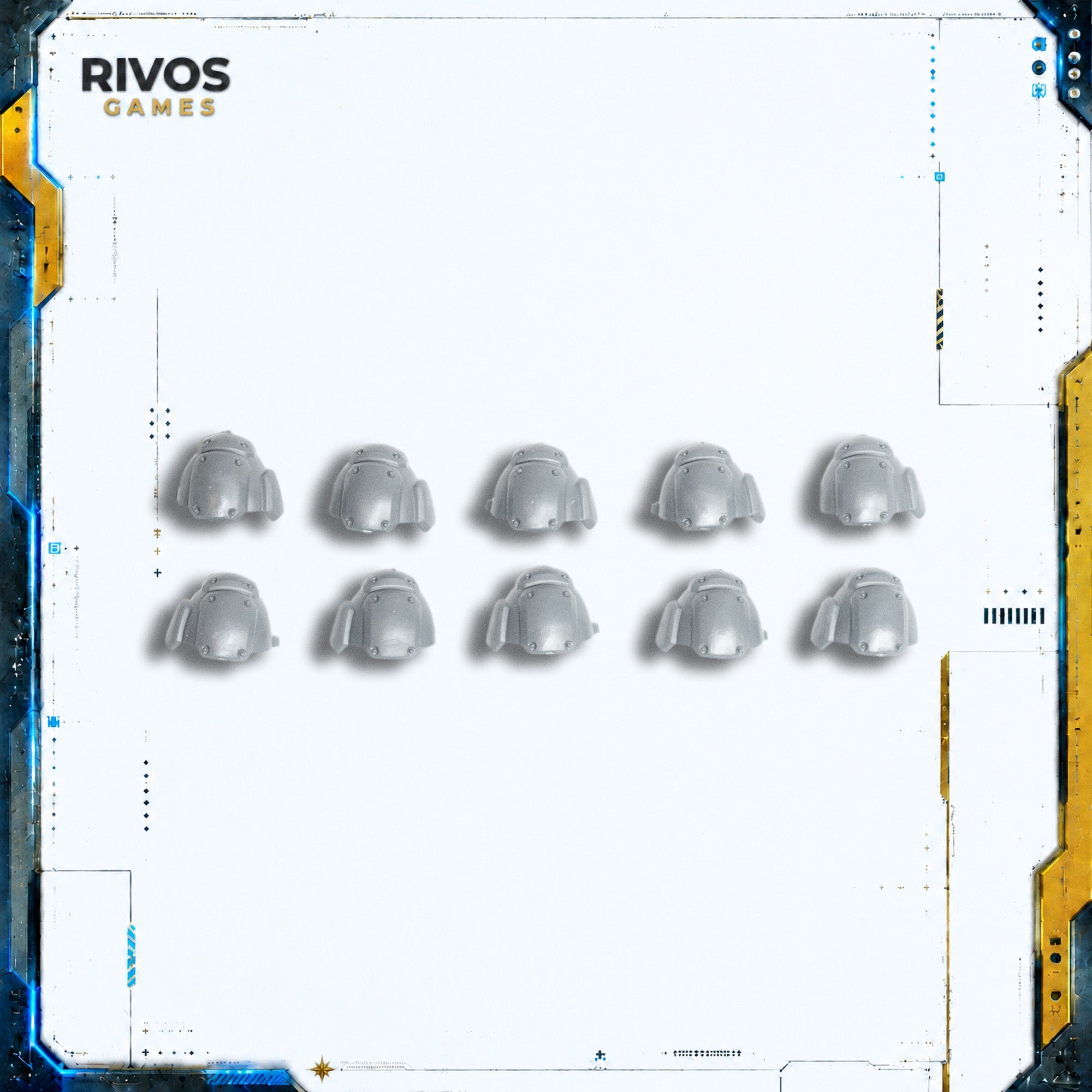 Warhammer 40K Leagues of Votann Einhyr Hearthguard Shoulder Pads x 10 - Bits (Bitz)