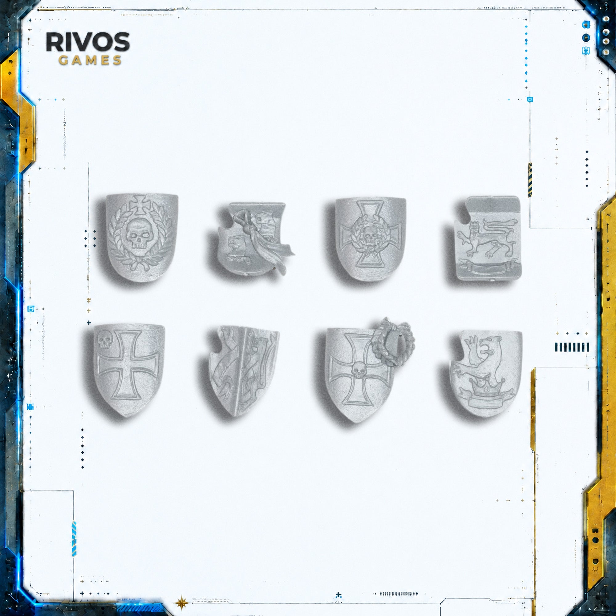 Warhammer Empire of Man Empire Knights Shields x 8 - Bits (Bitz)