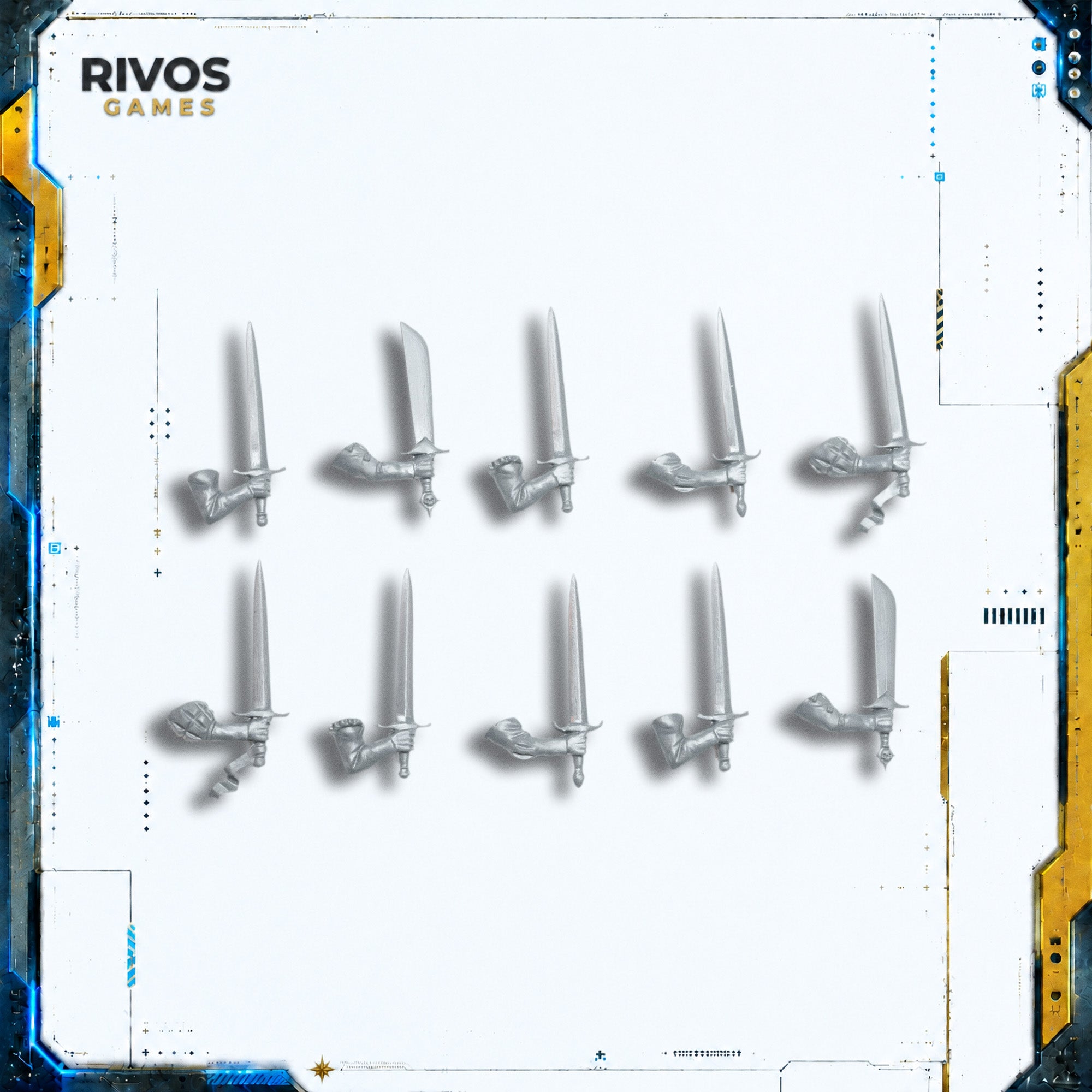 Warhammer Empire of Man State Troops Swords x 10 - Bits (Bitz)