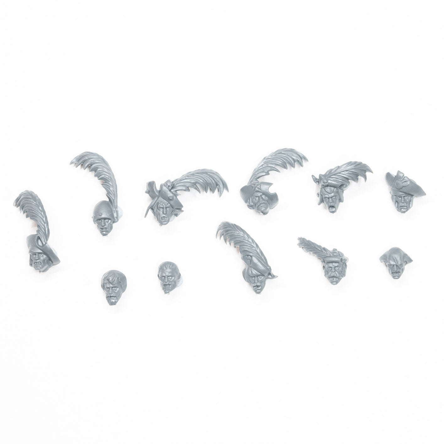 Empire of Man State Missile Troops Heads x 11 - Warhammer - Authentic Sprue