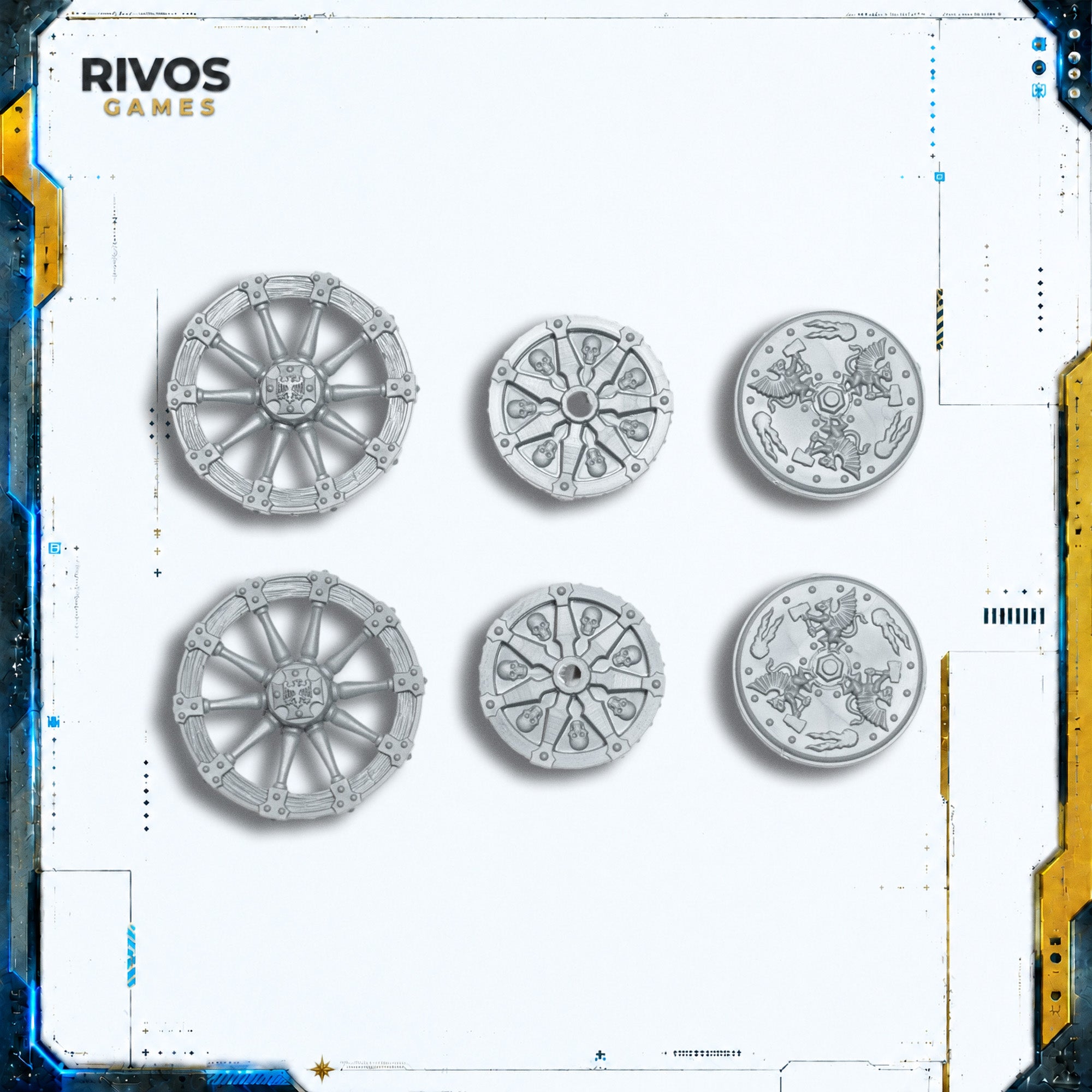 Warhammer Empire of Man Empire Steam Tank Wheels - Bits (Bitz)