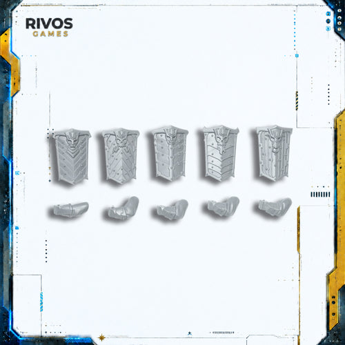 Age of Sigmar Helsmiths of Hashut Infernal Cohort Shields x 5 A - Bits (Bitz)