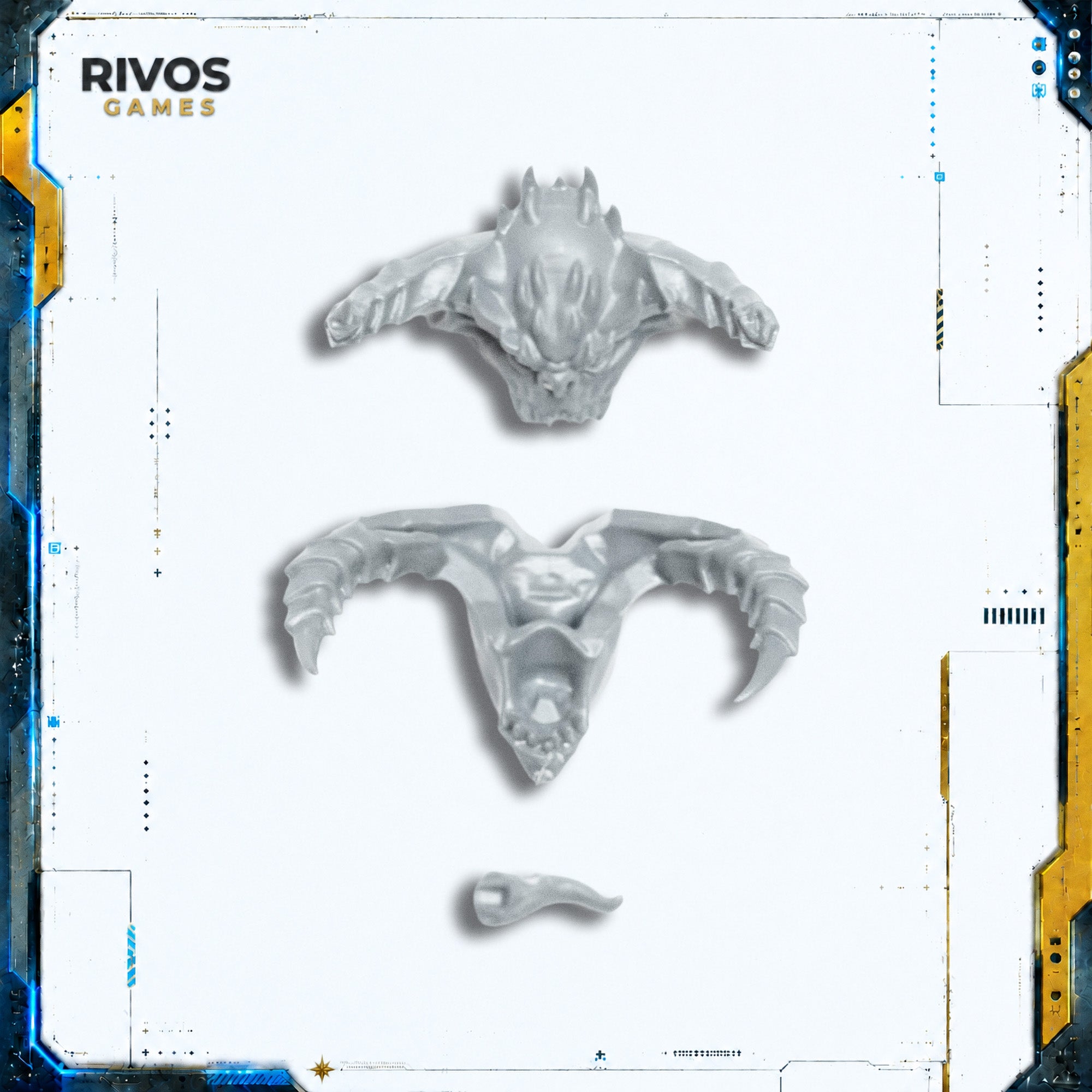 Warhammer 40K Chaos Space Marines Daemon Prince Head B - Bits (Bitz)
