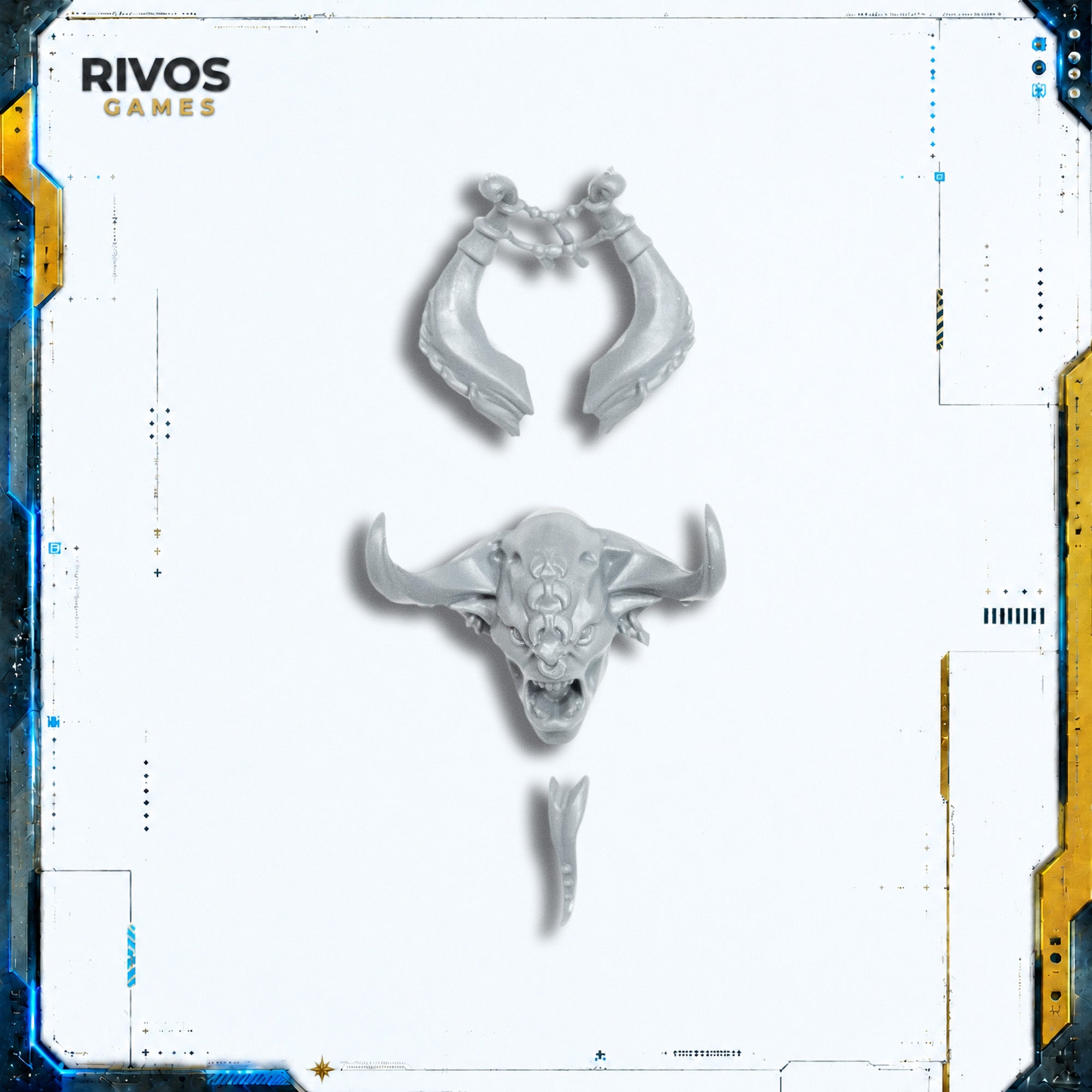 Warhammer 40K Chaos Space Marines Daemon Prince Slaanesh Head - Bits (Bitz)
