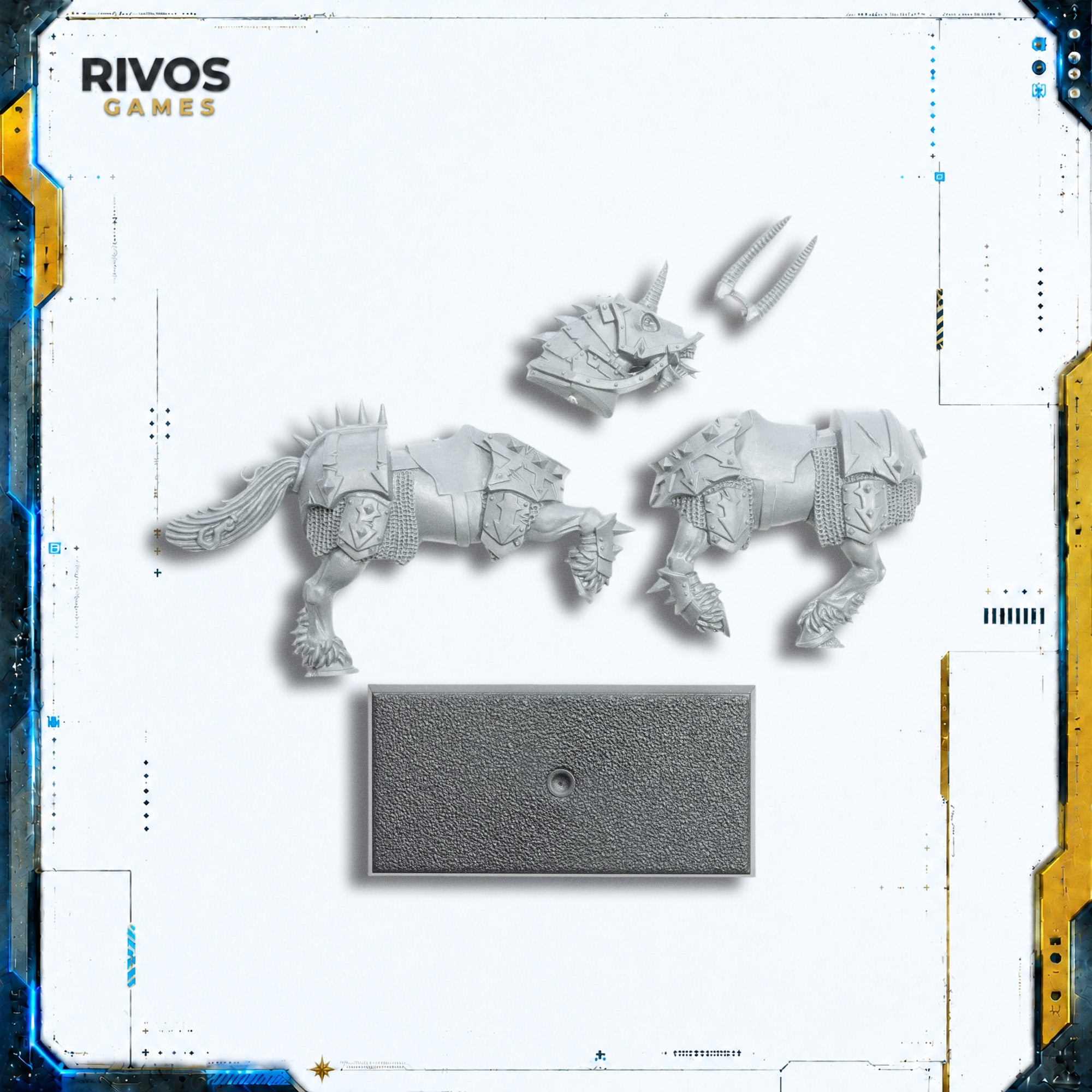 Warhammer Warriors of Chaos Chaos Knights Horse C - Bits (Bitz)