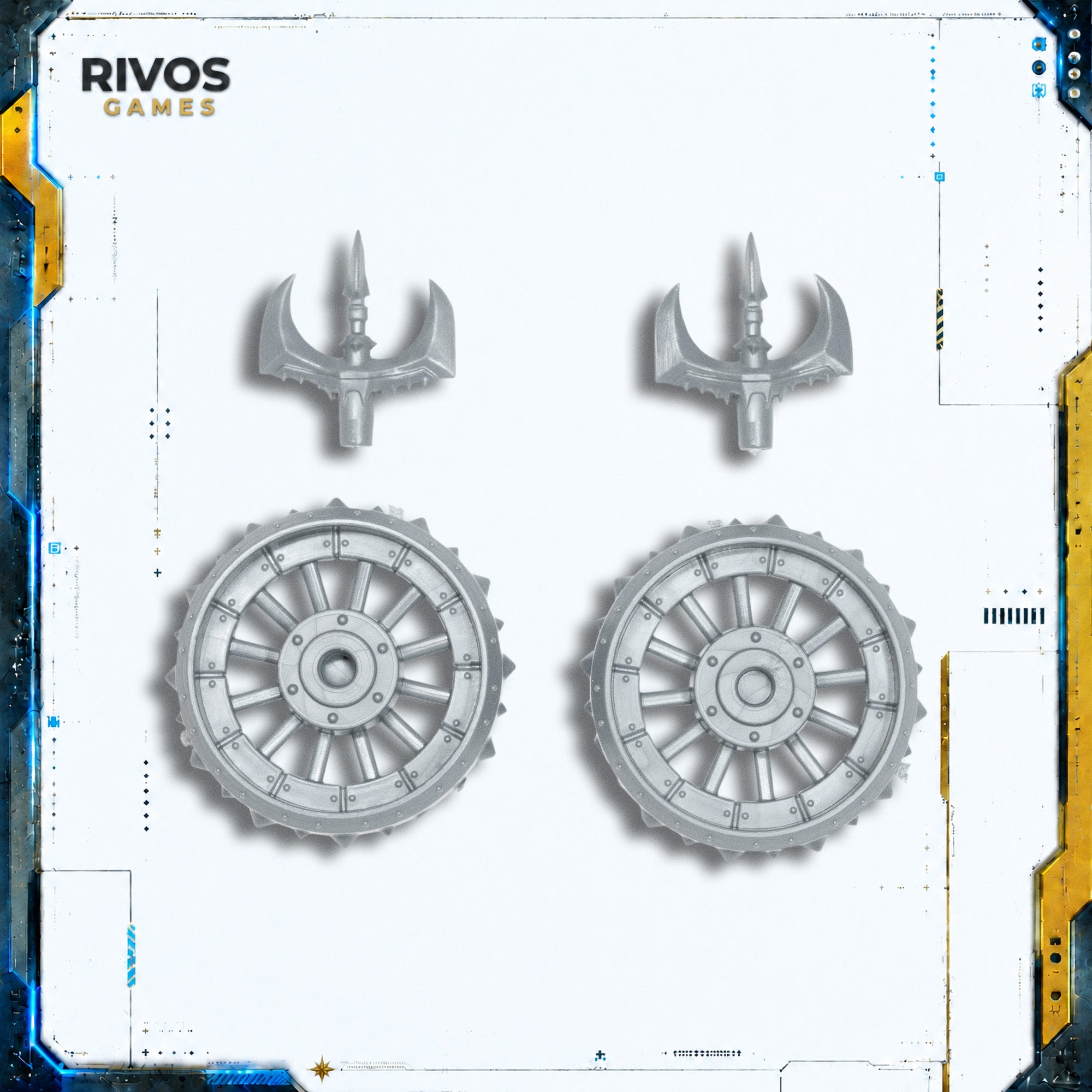 Warhammer Warriors of Chaos Chaos Chariots Wheels - Bits (Bitz)