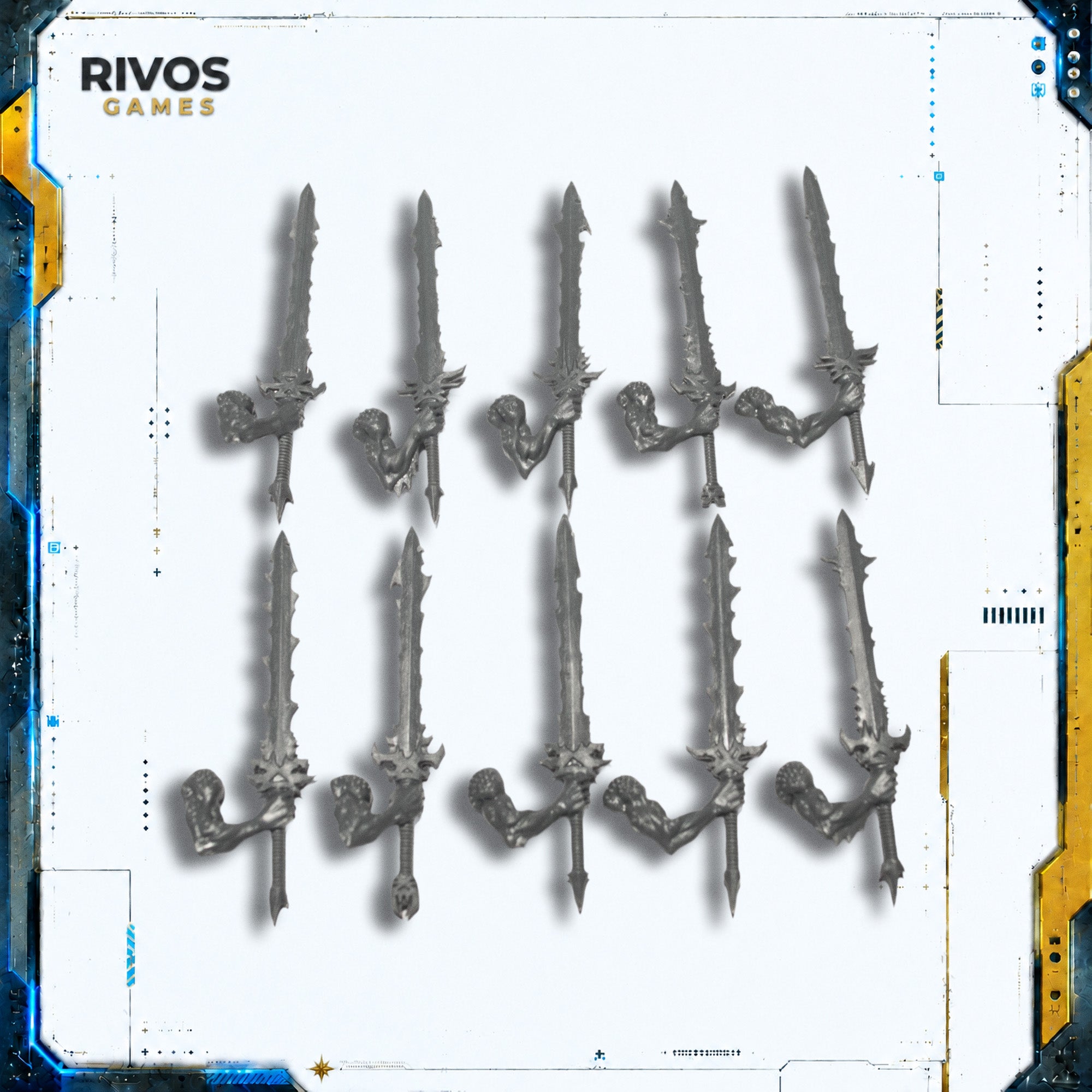 Warhammer Daemons of Khorne Bloodletters Hellblade x 10 - Bits (Bitz)