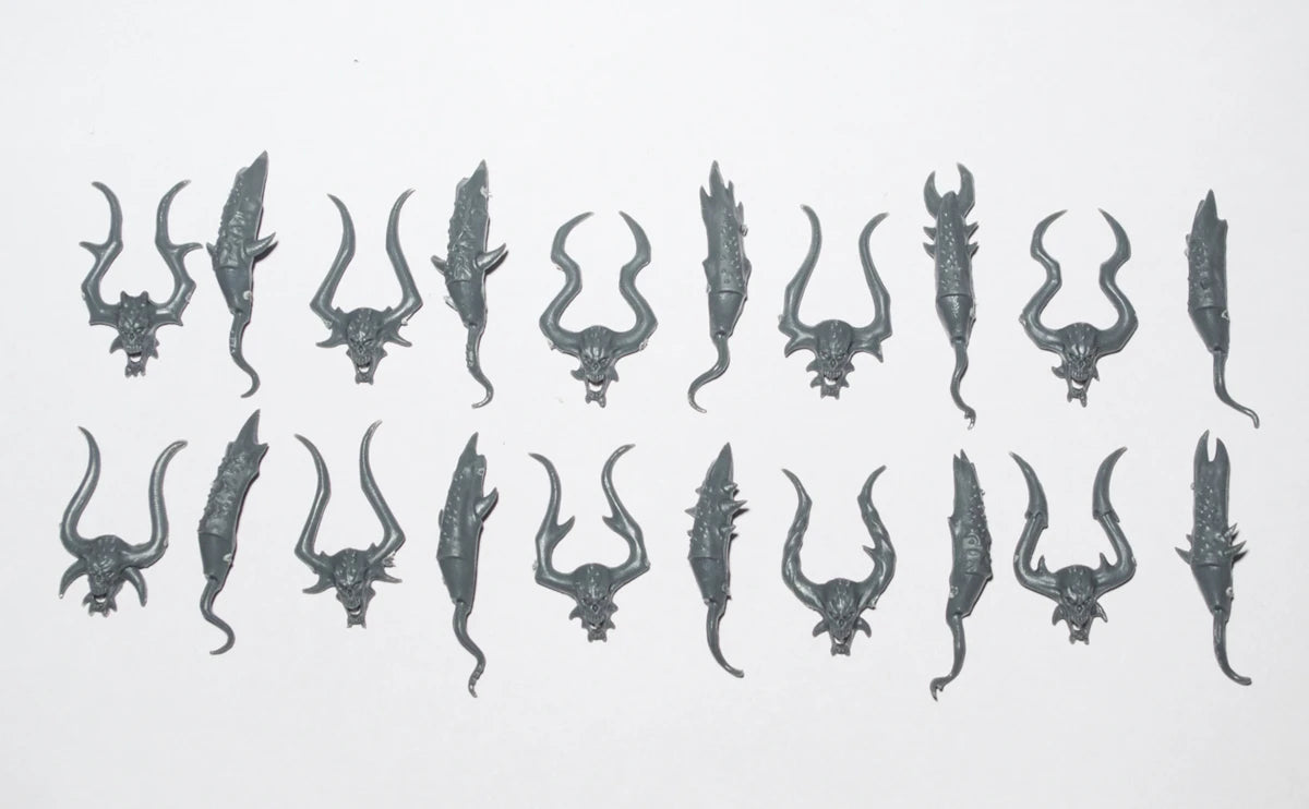 Warhammer Daemons of Khorne Bloodletters Heads x 10 Bits Bitz