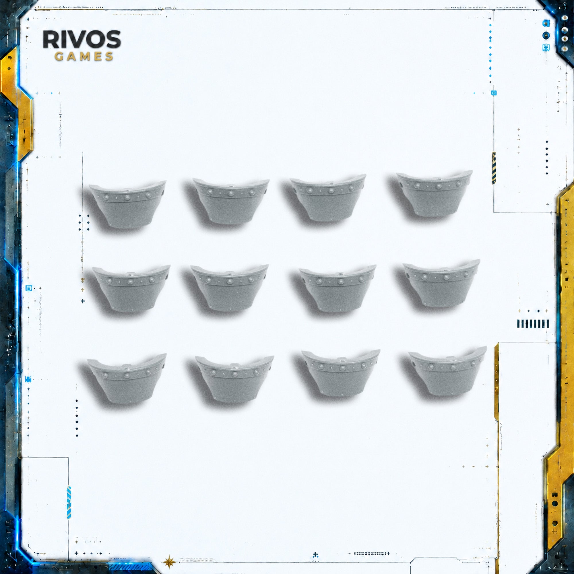 Cataphractii Terminators Shouder Pads x 12 B - Legiones Astartes - 30K Bits