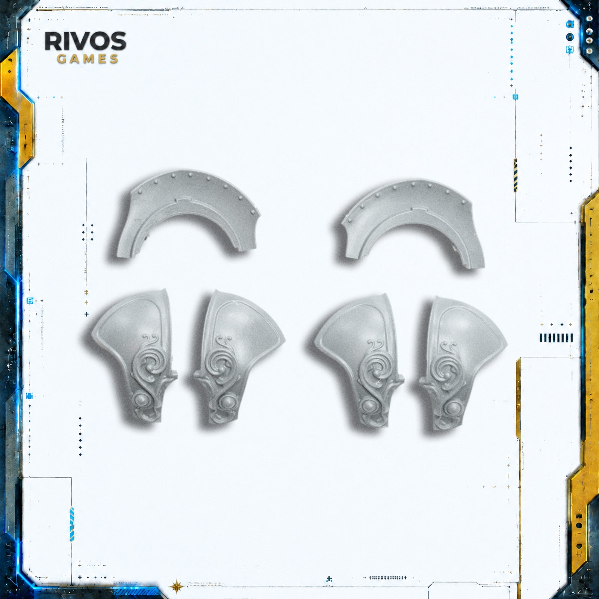 Horus Heresy Legio Custodes Custodian Dreadnought Shoulder Pads Bits Bitz