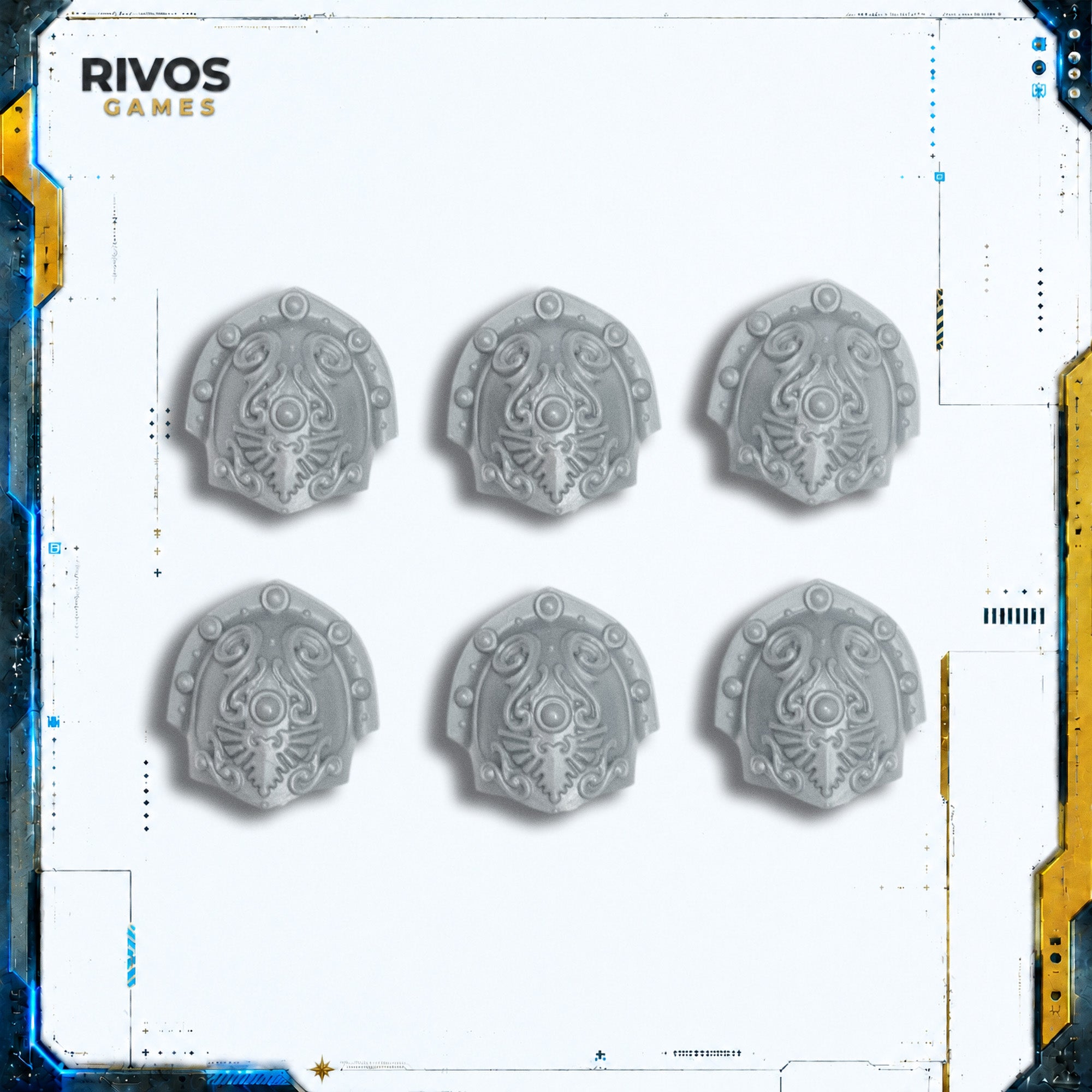 Horus Heresy Legio Custodes Custodian Guard Sodality Shoulder Pads x 6 A Bits