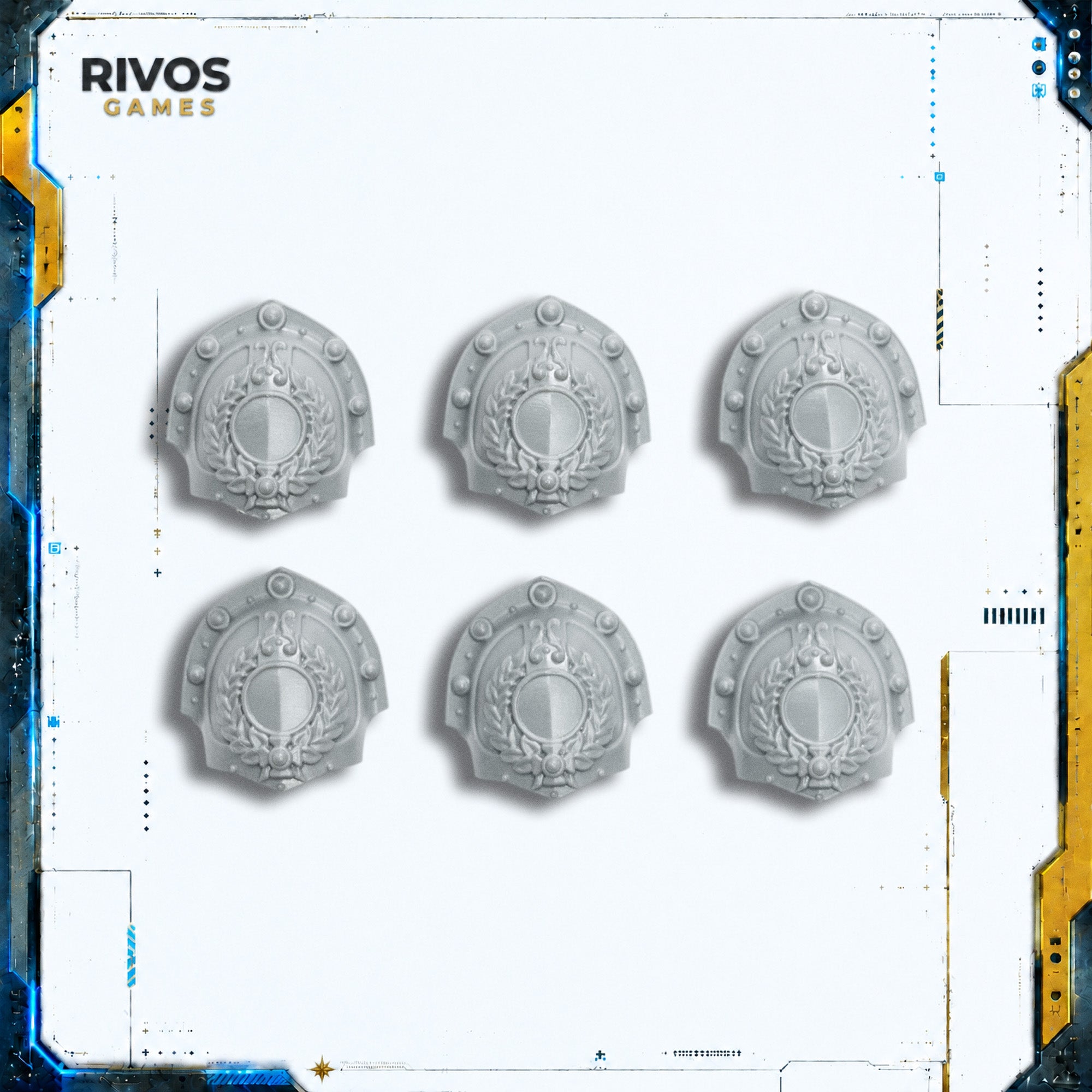 Horus Heresy Legio Custodes Sentinel Guard Sodality Shoulder Pads x 6 A Bits