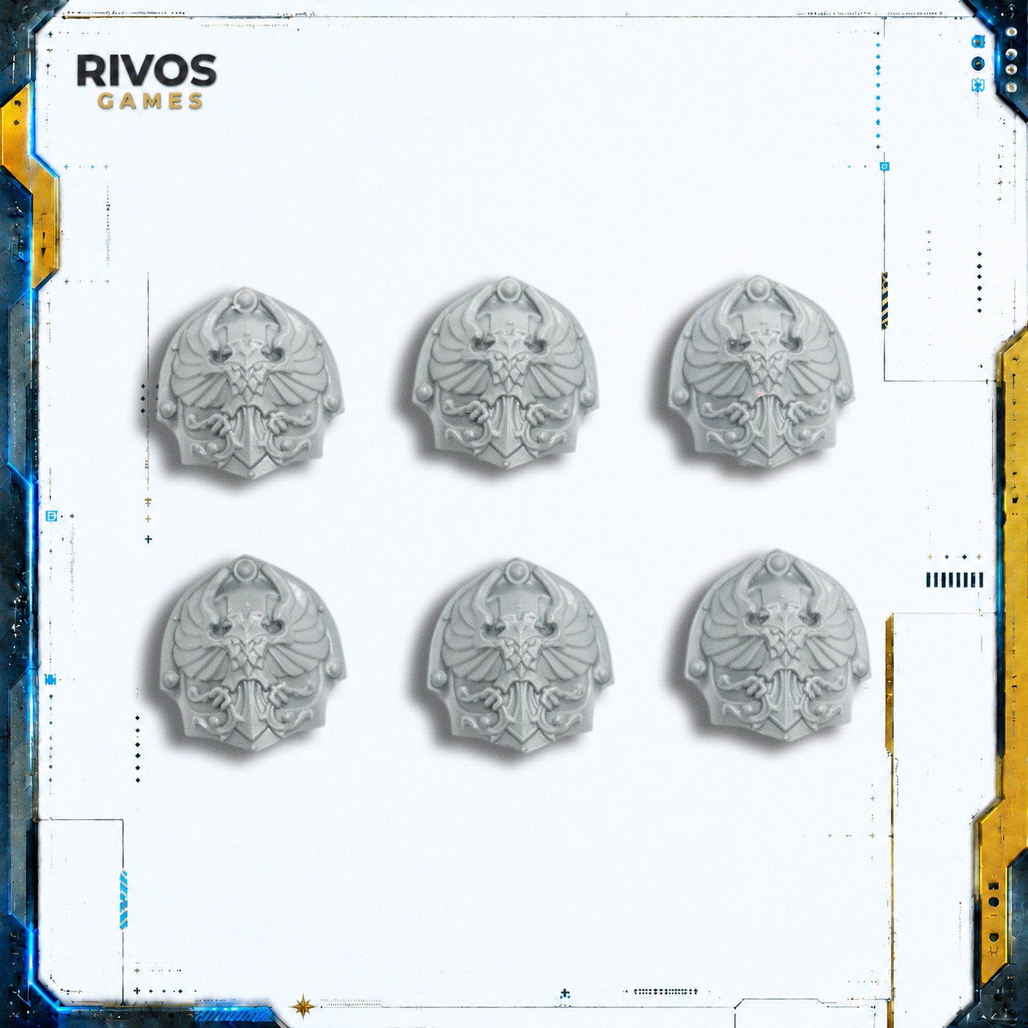 Horus Heresy Legio Custodes Sentinel Guard Sodality Shoulder Pads x 6 B Bits