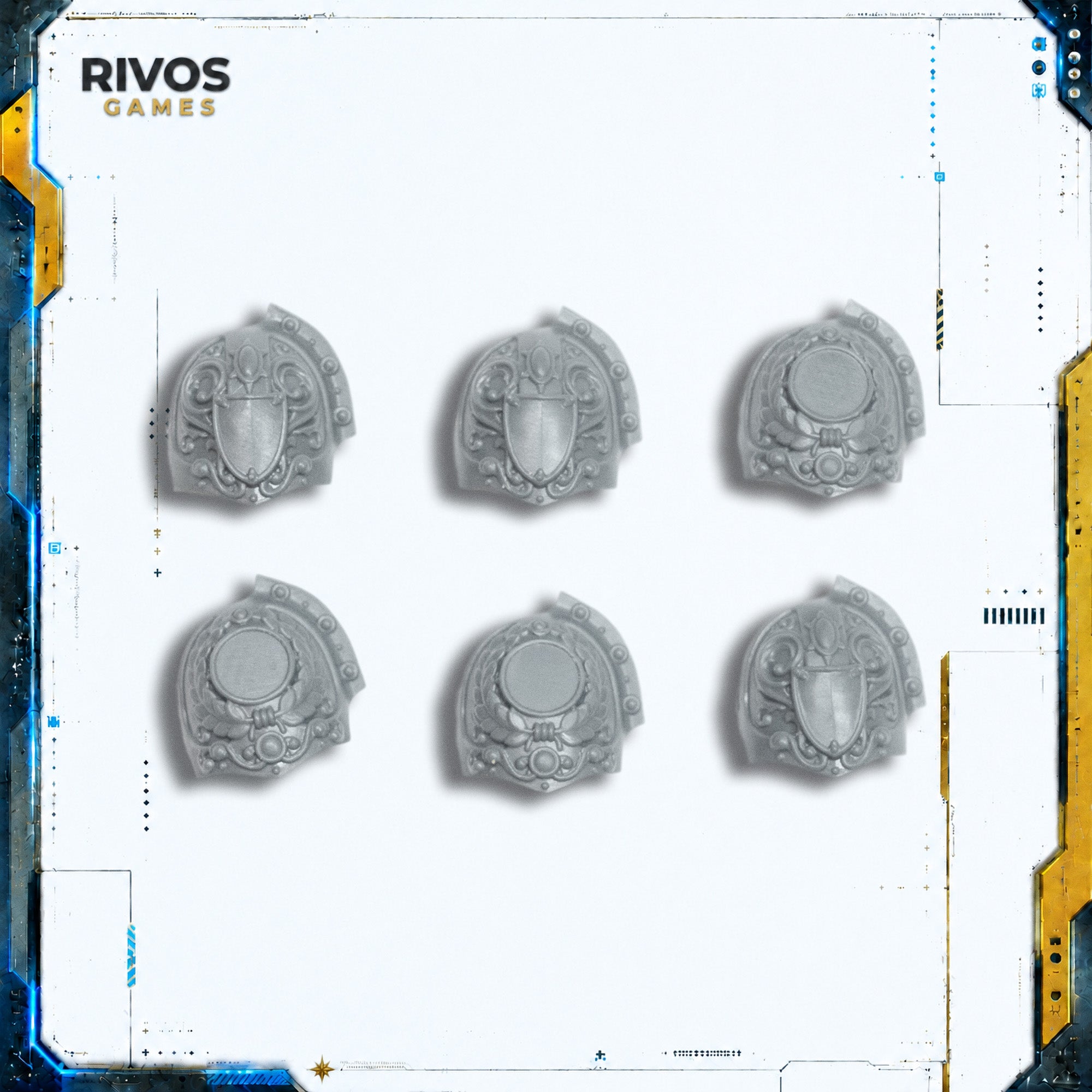Horus Heresy Legio Custodes Venatari Sodality Shoulder Pads x 6 A Bits Bitz