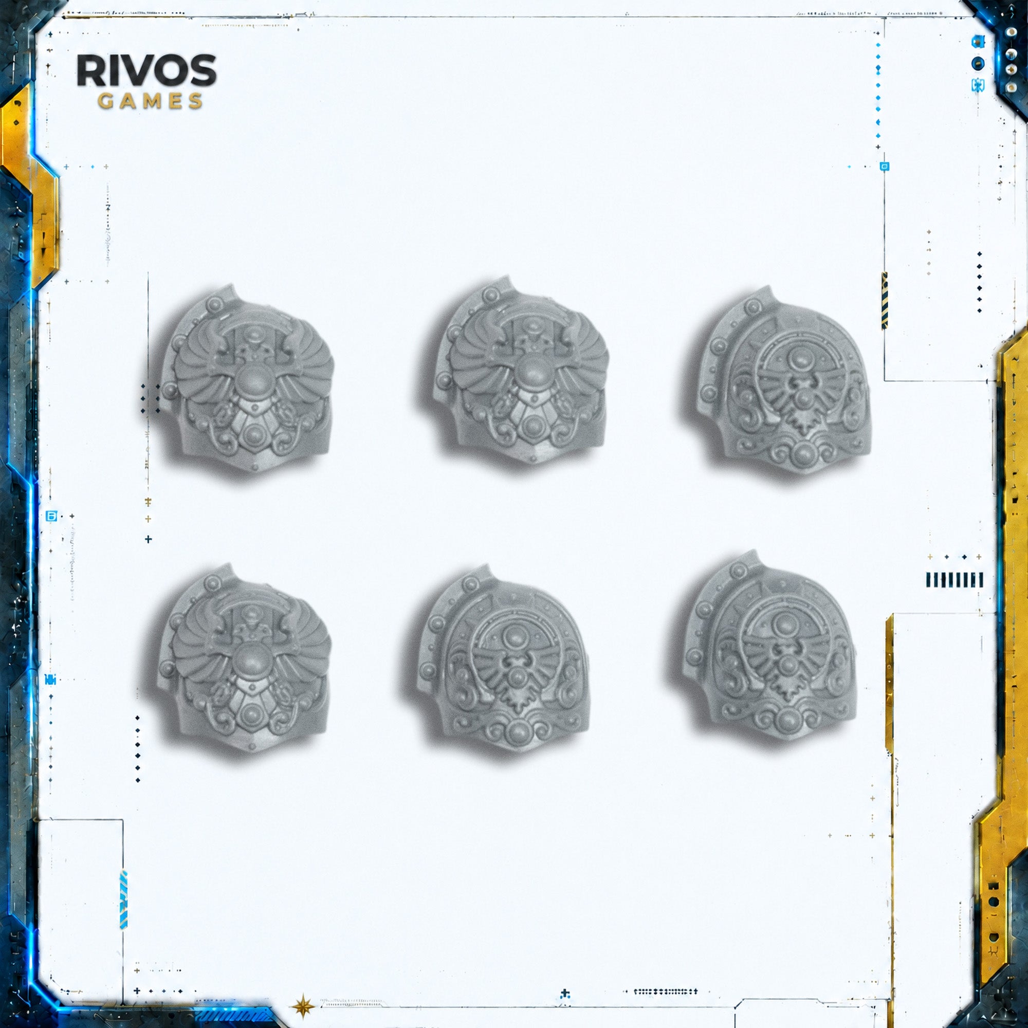 Horus Heresy Legio Custodes Venatari Sodality Shoulder Pads x 6 B Bits Bitz