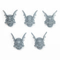 Warhammer 40k Chaos Space Marines Nemesis Claw Heads x 5 A Bits
