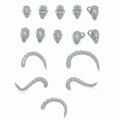 Warhammer Necromunda Van Saar Gang Heads x 10 Bits